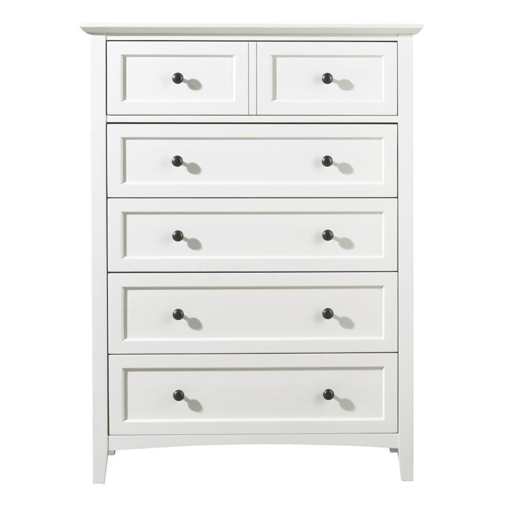 

    
4NA4L5-NDMC-5PC White Finish Shaker Style Queen Panel Bedroom Set 5Pcs w/ Chest PARAGON by Modus Furniture
