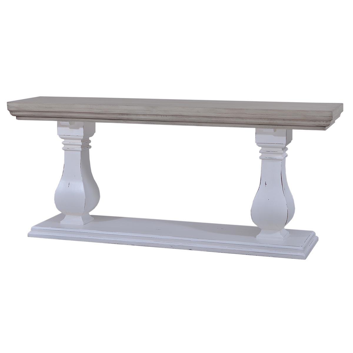 

    
WHITE & FRENCH OAK Bayside Console Solid Wood Bramble 26078 Special Order
