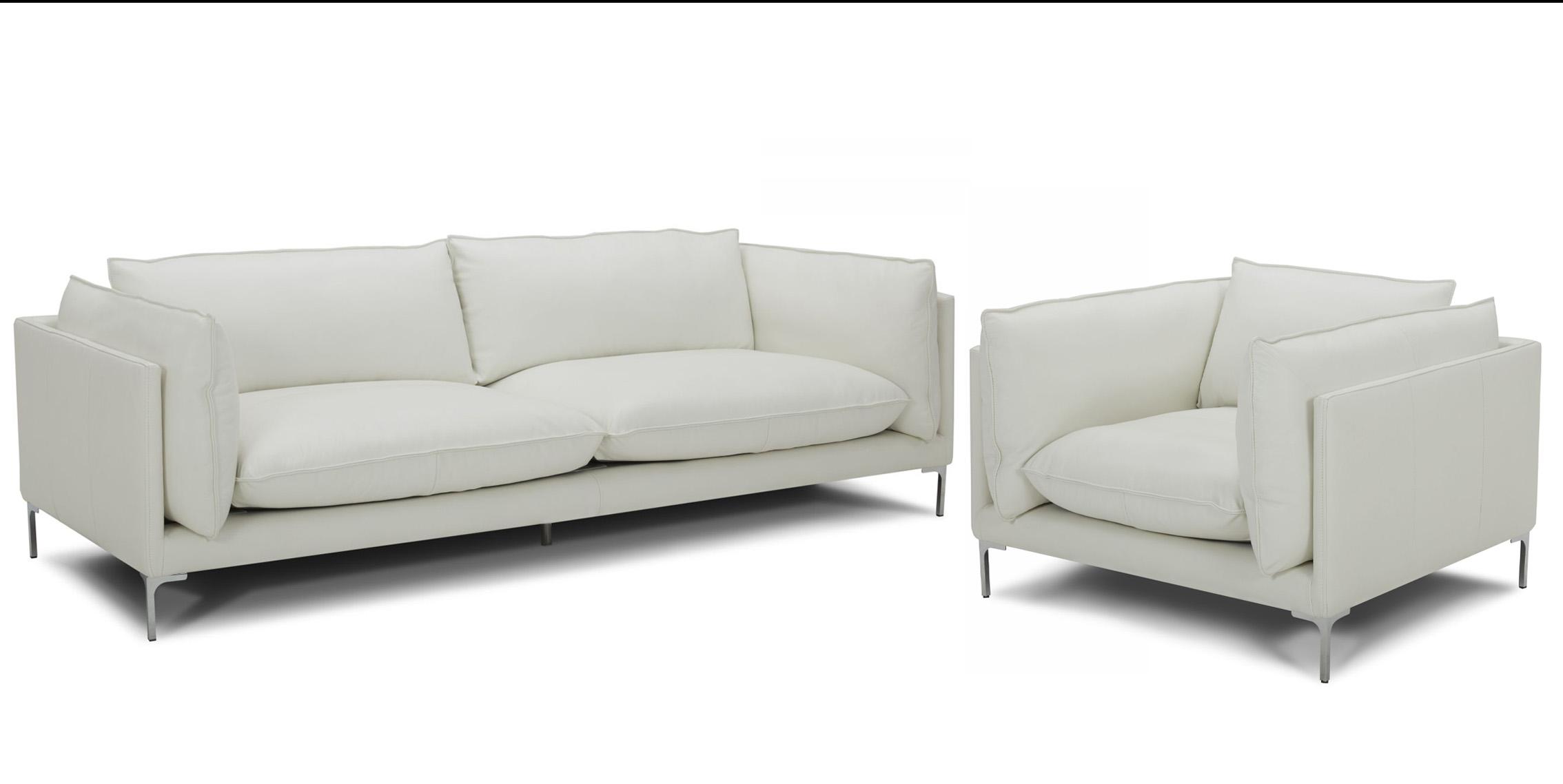 Contemporary, Modern Sofa Set VGKKKF2627-L2927-SOFA-Set-2 VGKKKF2627-L2927-SOFA-Set-2 in White Full Leather