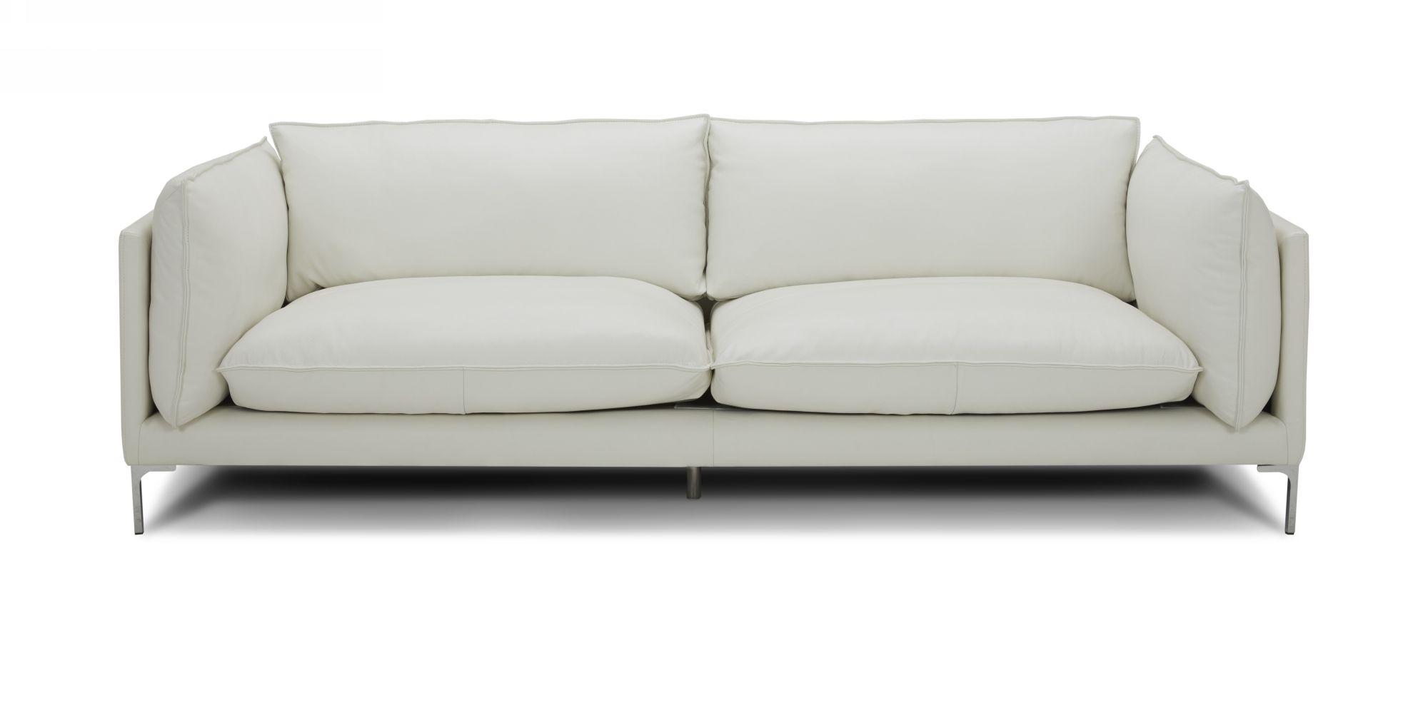 Contemporary, Modern Sofa VGKKKF2627-L2927-SOFA VGKKKF2627-L2927-SOFA in White Full Leather