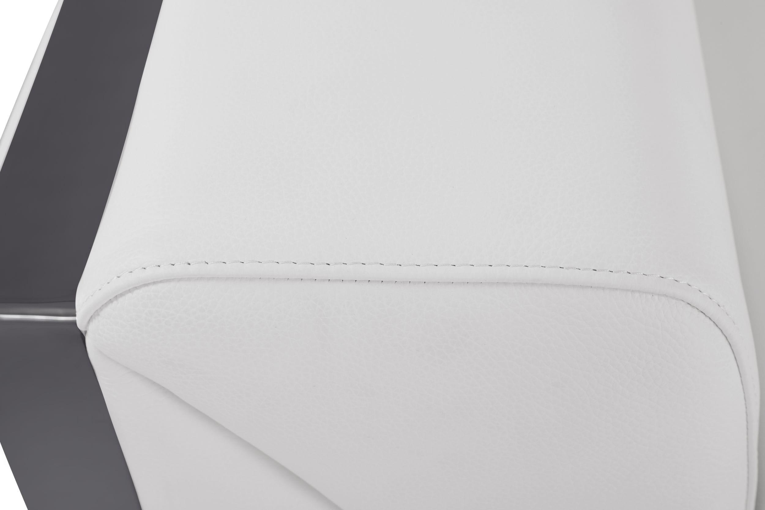 

    
903-WHITE-L White Genuine Italian Leather Loveseat Modern Global United 903
