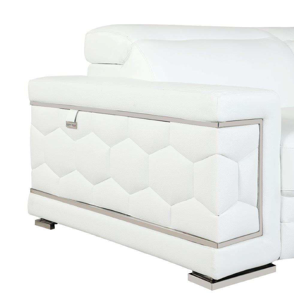 

    
 Shop  WHITE Genuine Italian Leather Sofa & 2 Chairs 3Pcs Set Contemporary 692 Global United
