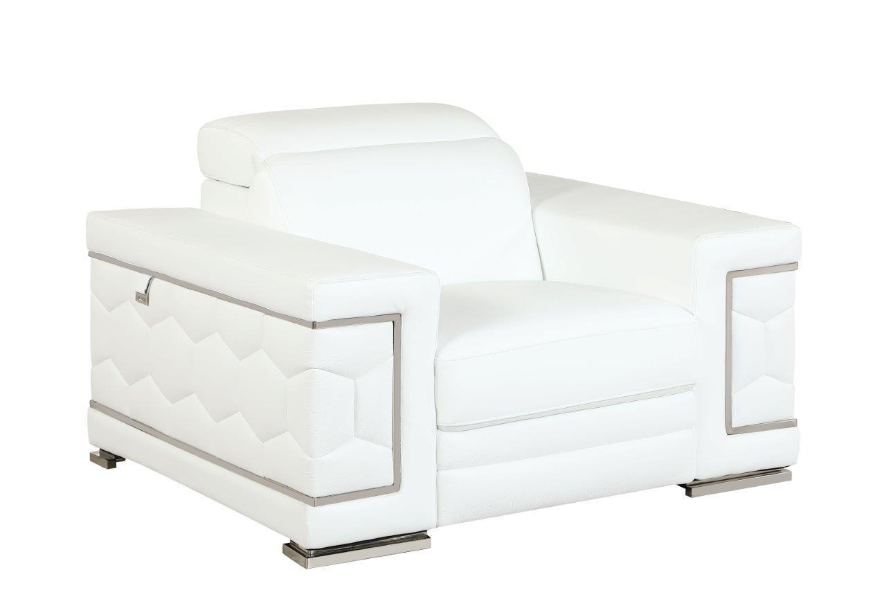 

    
692-WHITE-S-C-C-3-PC WHITE Genuine Italian Leather Sofa & 2 Chairs 3Pcs Set Contemporary 692 Global United

