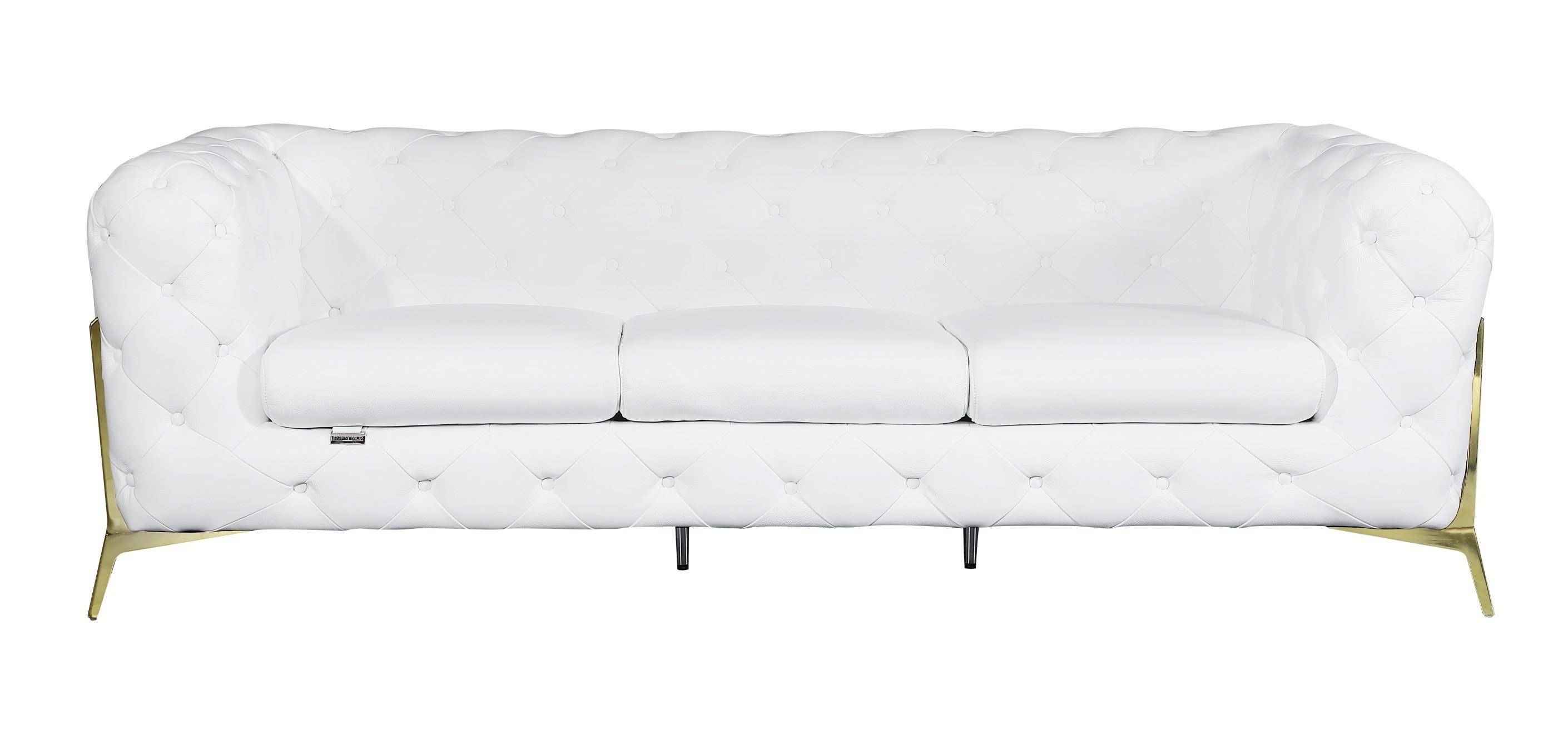 

    
White Genuine Italian Leather Sofa Contemporary 970 Global United
