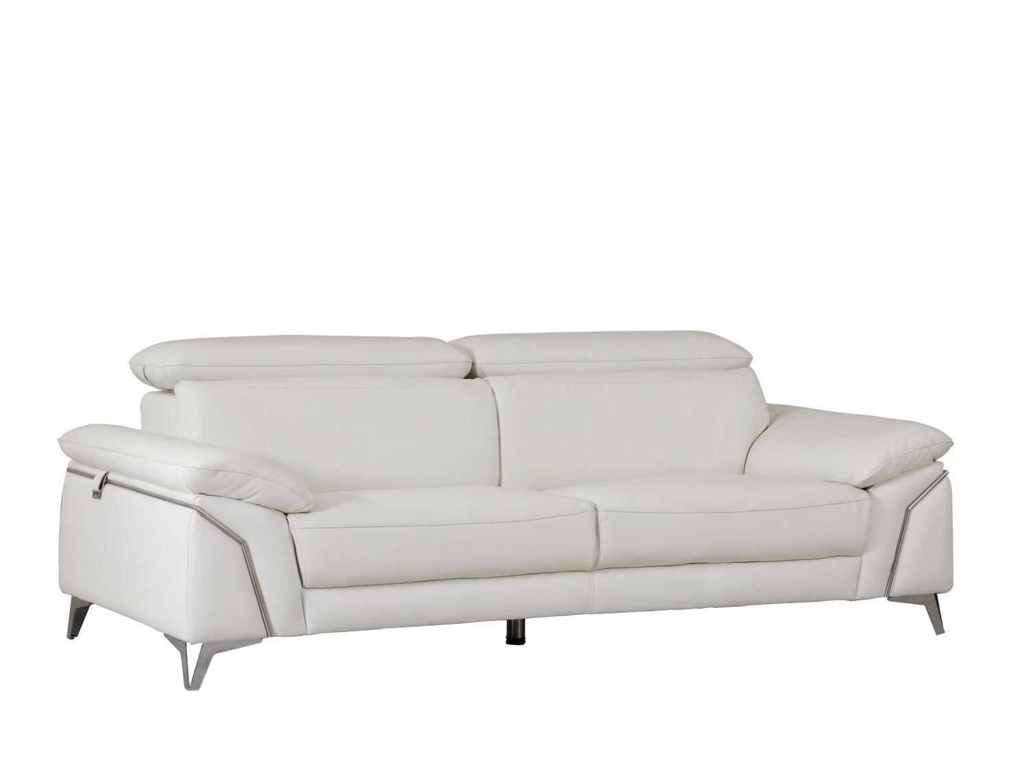 

    
White Genuine Italian Leather Sofa Contemporary 727 Global United
