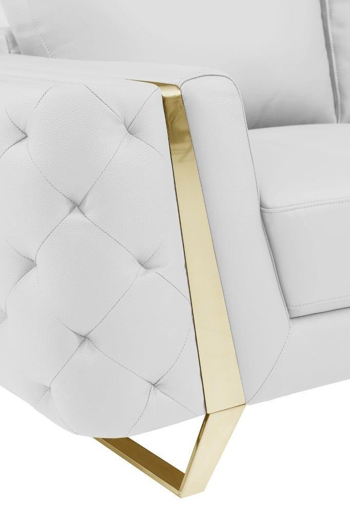 

    
WHITE Genuine Italian Leather Sofa Set 2Pcs Contemporary 1050 Global United
