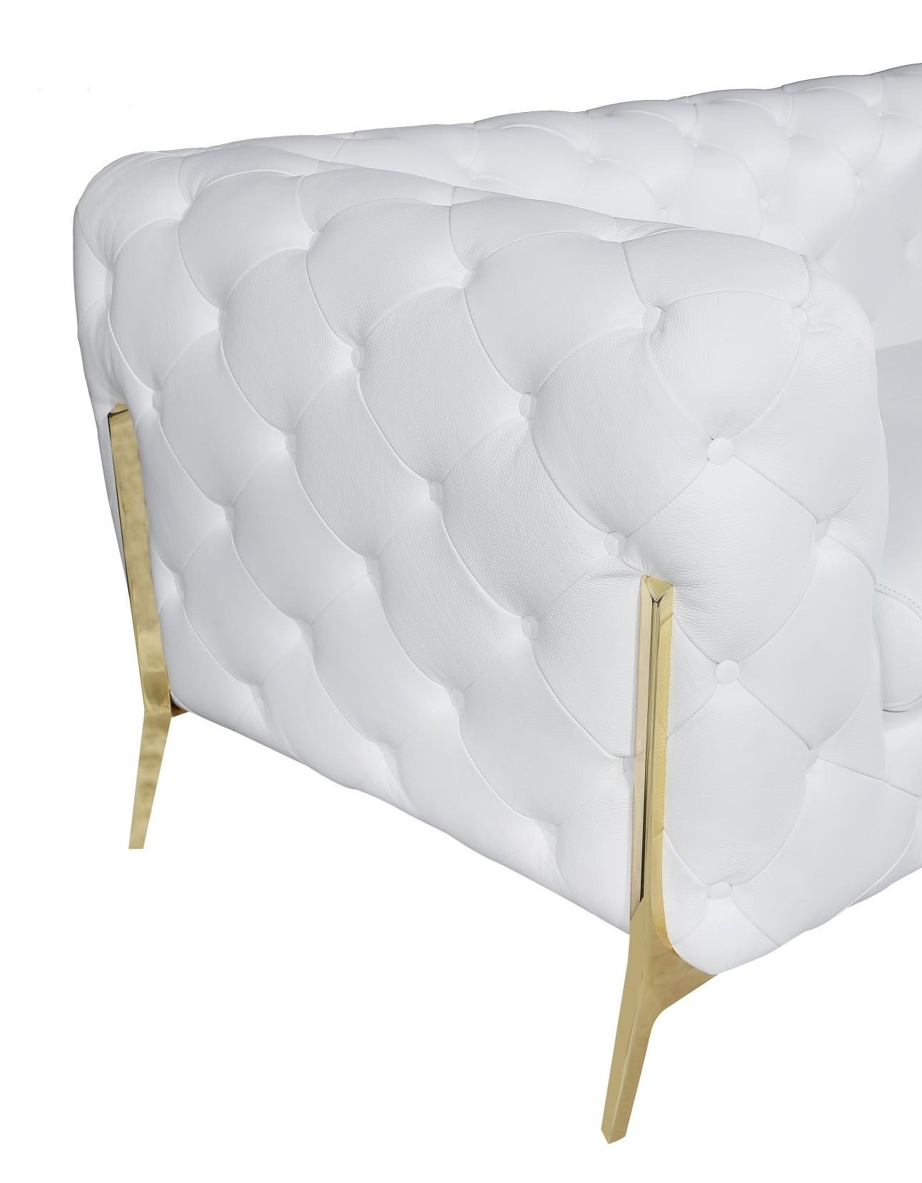 

    
 Order  White Genuine Italian Leather Sofa Set 2Pcs Contemporary 970 Global United

