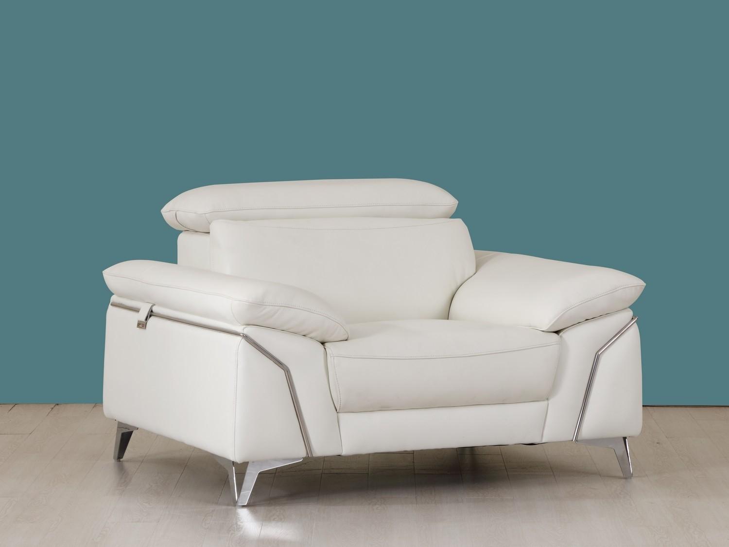 

        
083398862719White Genuine Italian Leather Sofa Set 3 Pcs Contemporary 727 Global United
