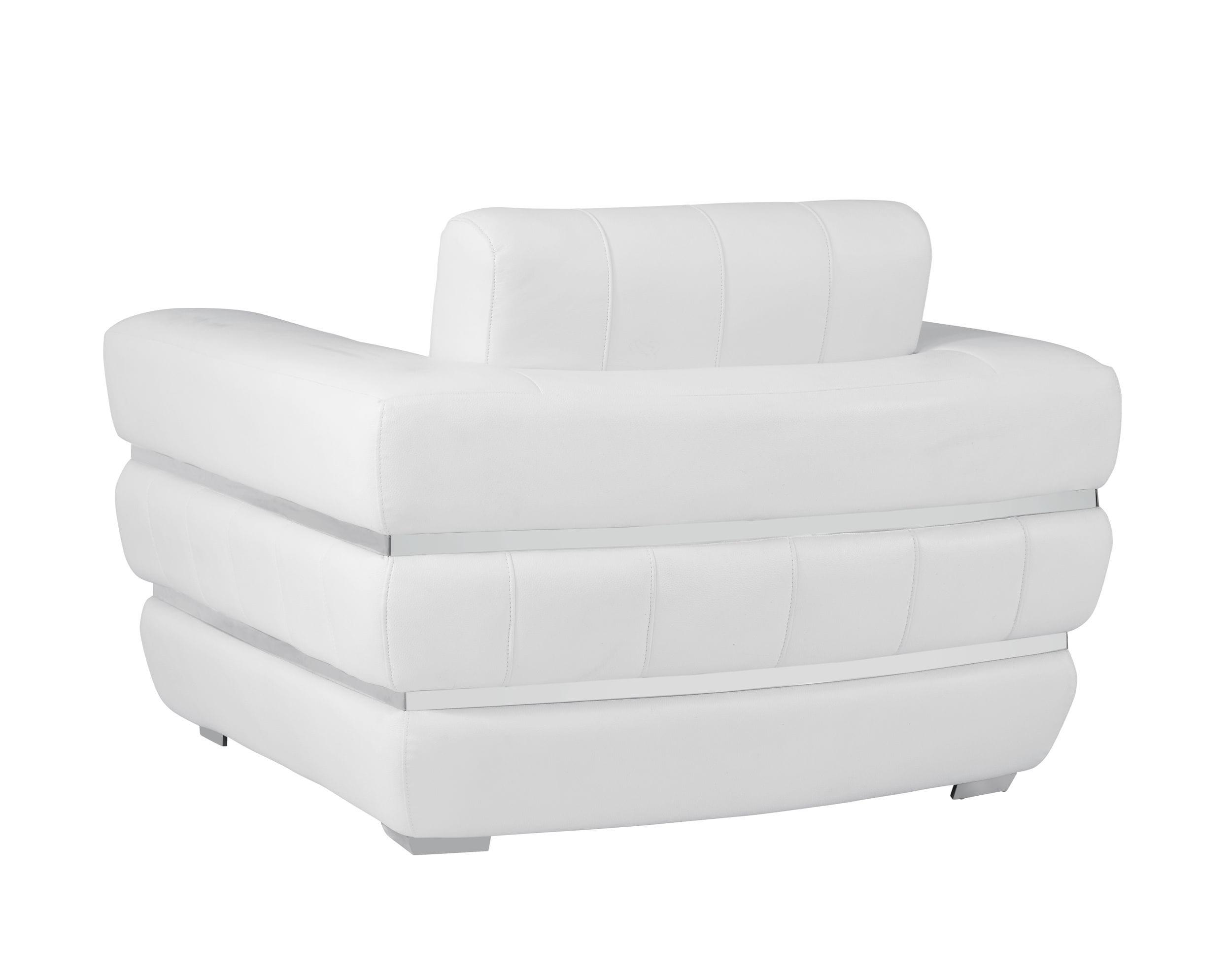

    
 Photo  White Genuine Italian Leather Sofa Set 3Pcs Contemporary 904 Global United

