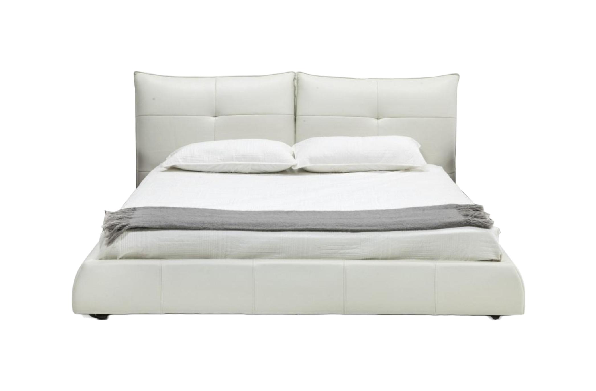 

    
White Genuine Leather Queen Size Panel Bed by VIG Modrest Patrick
