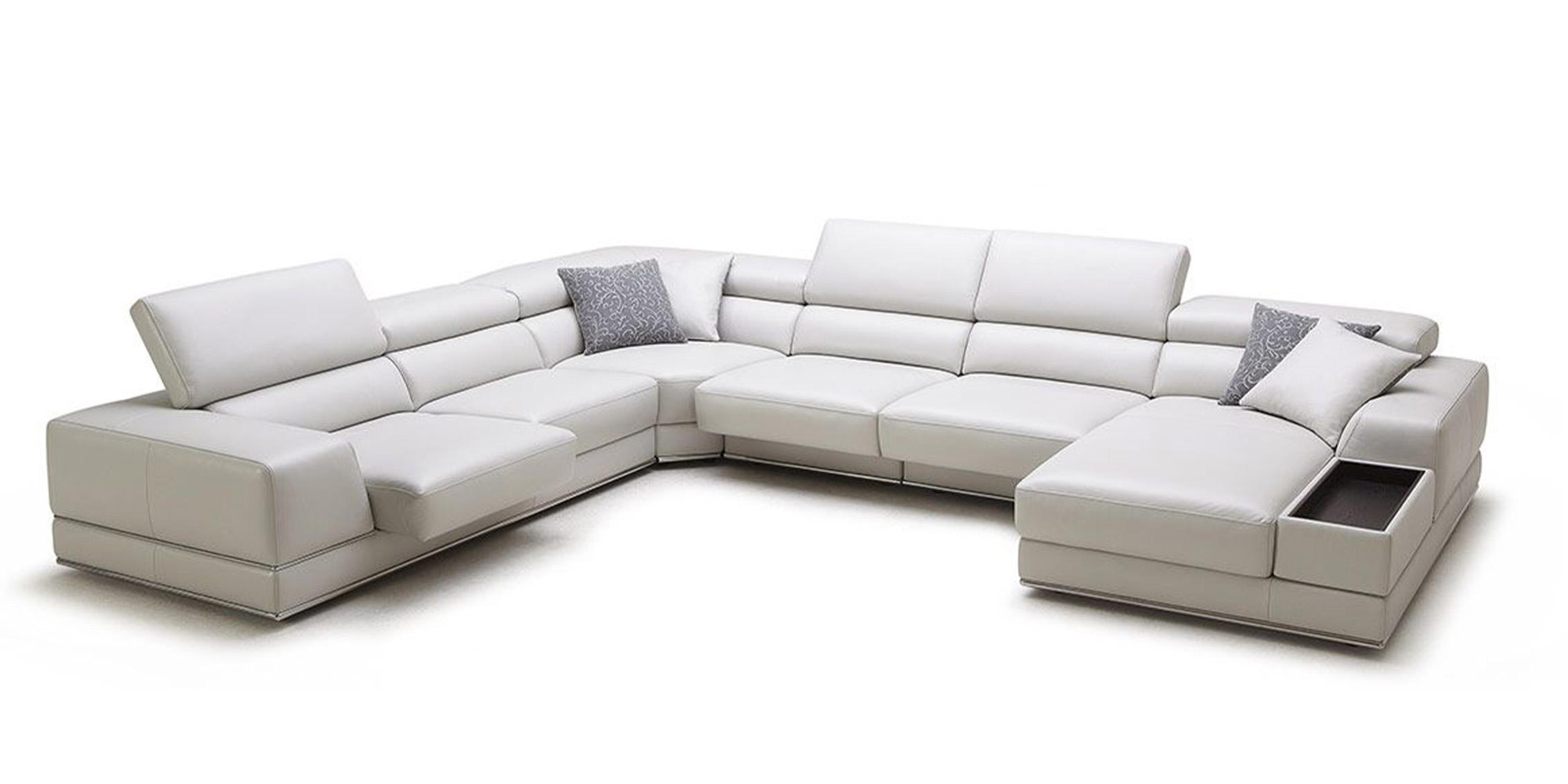 

    
White Genuine Leather Sectional Sofa RIGHT Divani Casa Chrysanthemum VIG Modern
