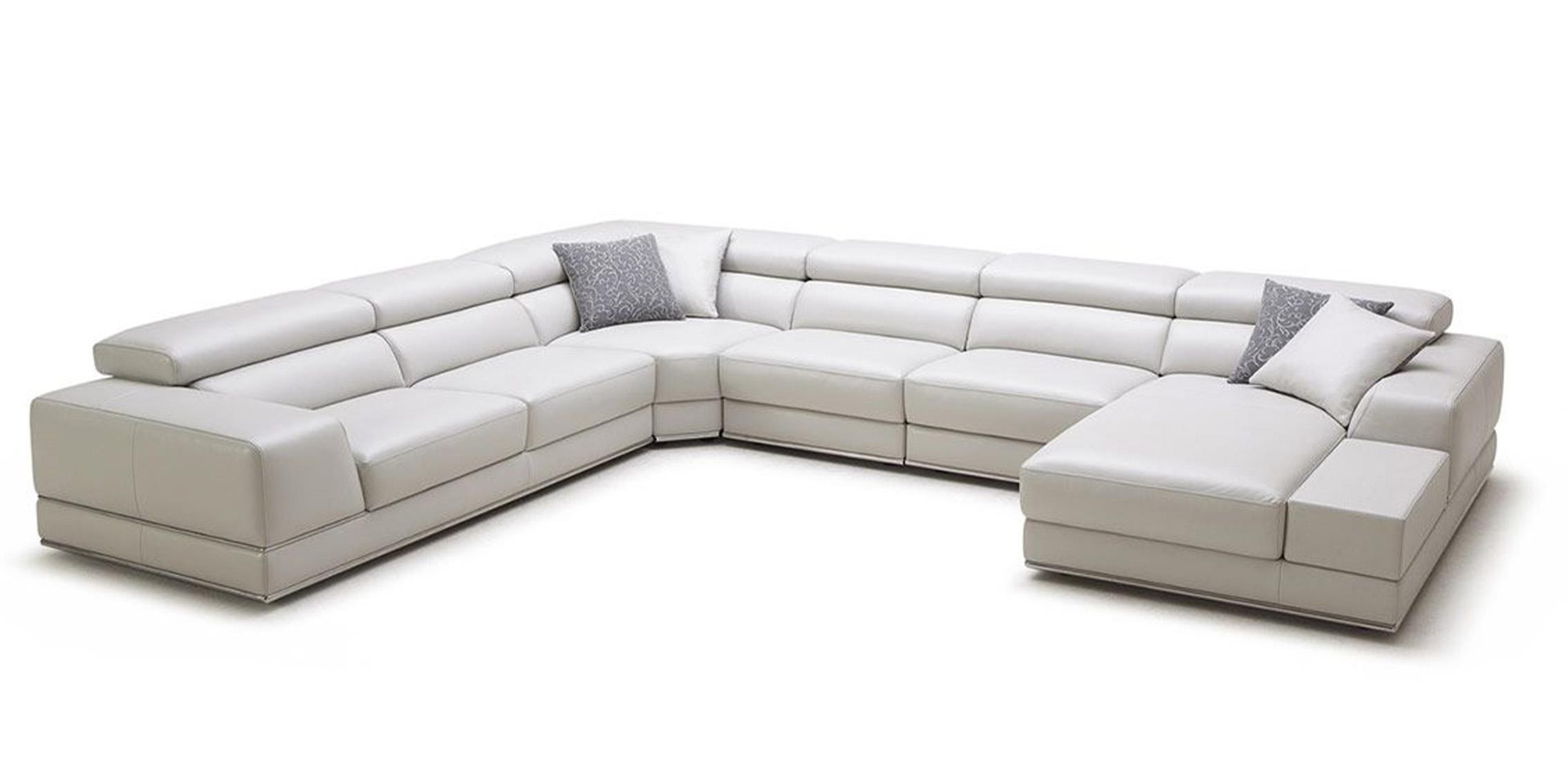 

    
White Genuine Leather Sectional Sofa RIGHT Divani Casa Chrysanthemum VIG Modern
