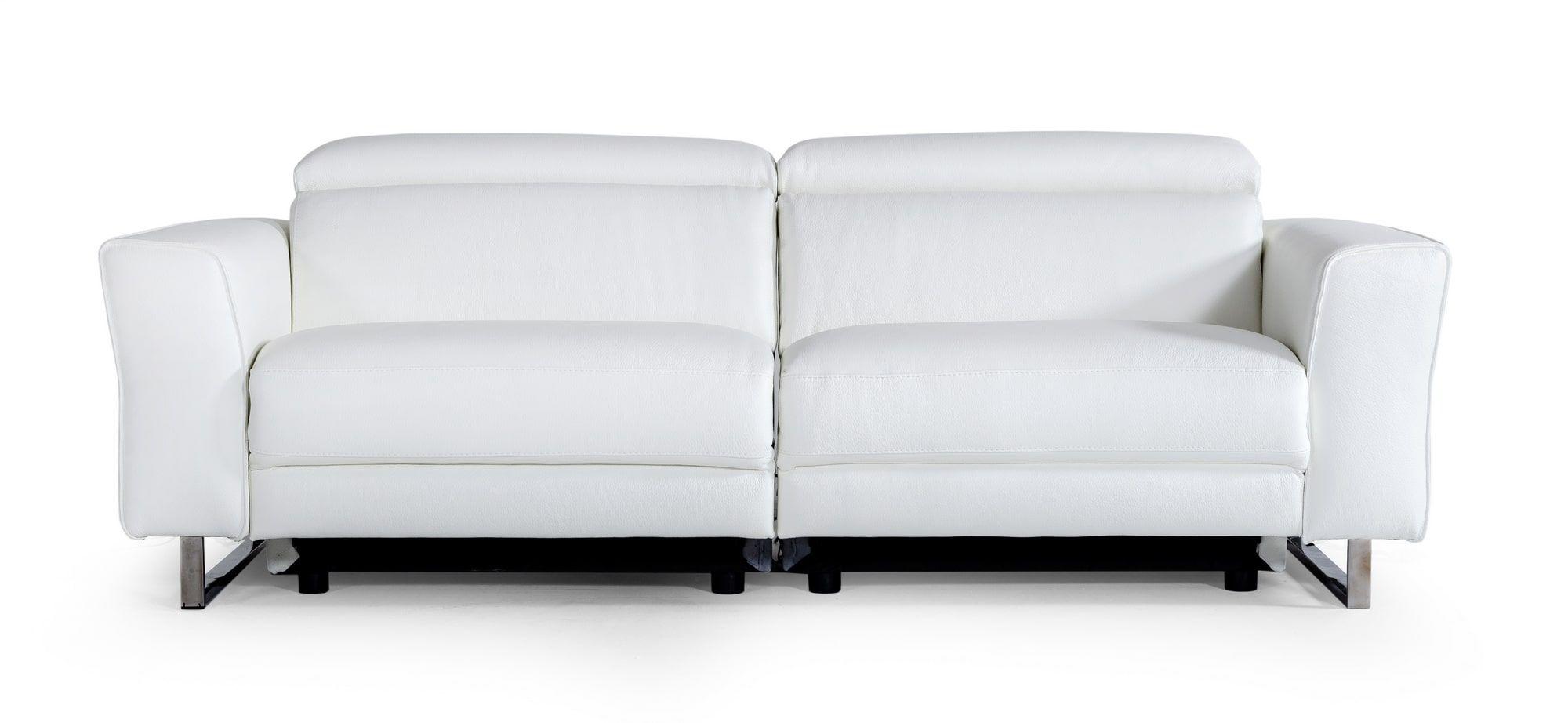 

    
White Genuine Leather Sofa w/ Electric Recliners Accenti Italia Lucca VIG Modern
