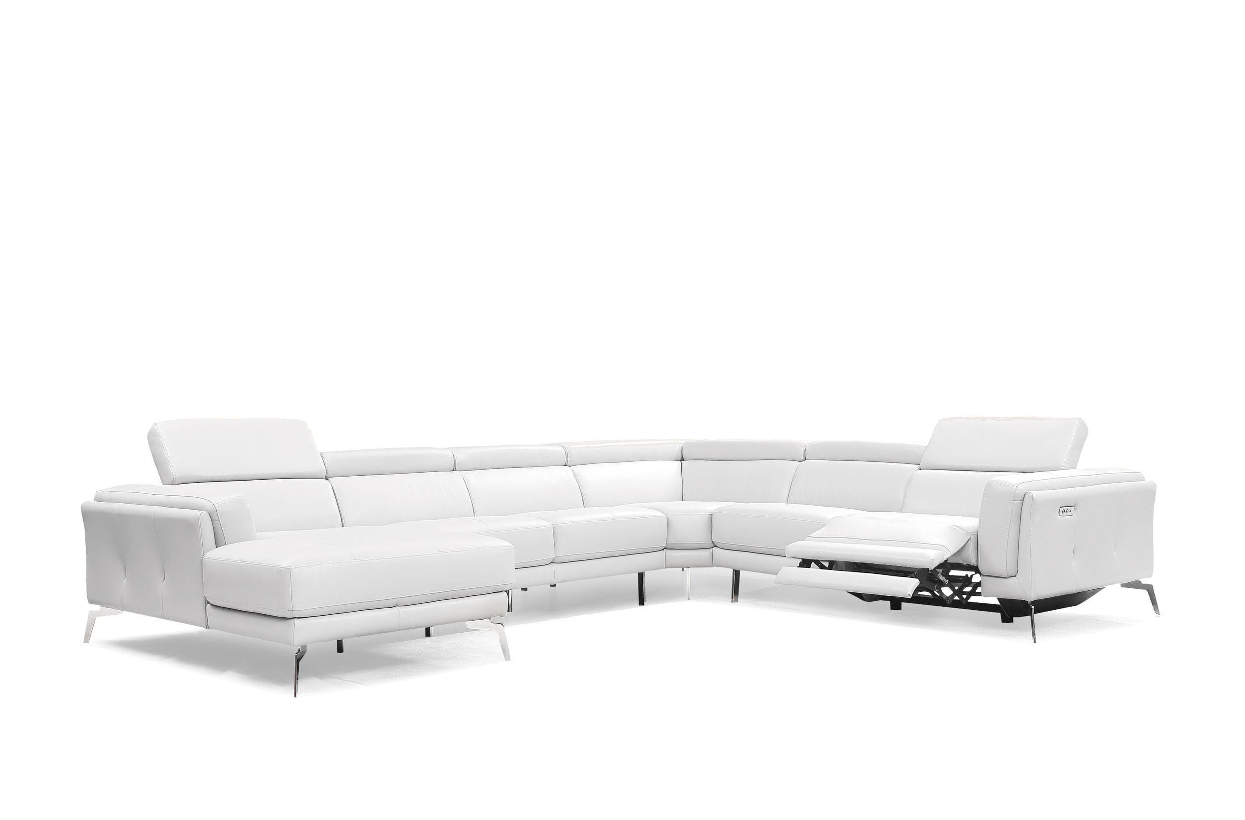 

                    
VIG Furniture VGEV1889-WHT-SECT Recliner Sectional White Genuine Leather Purchase 
