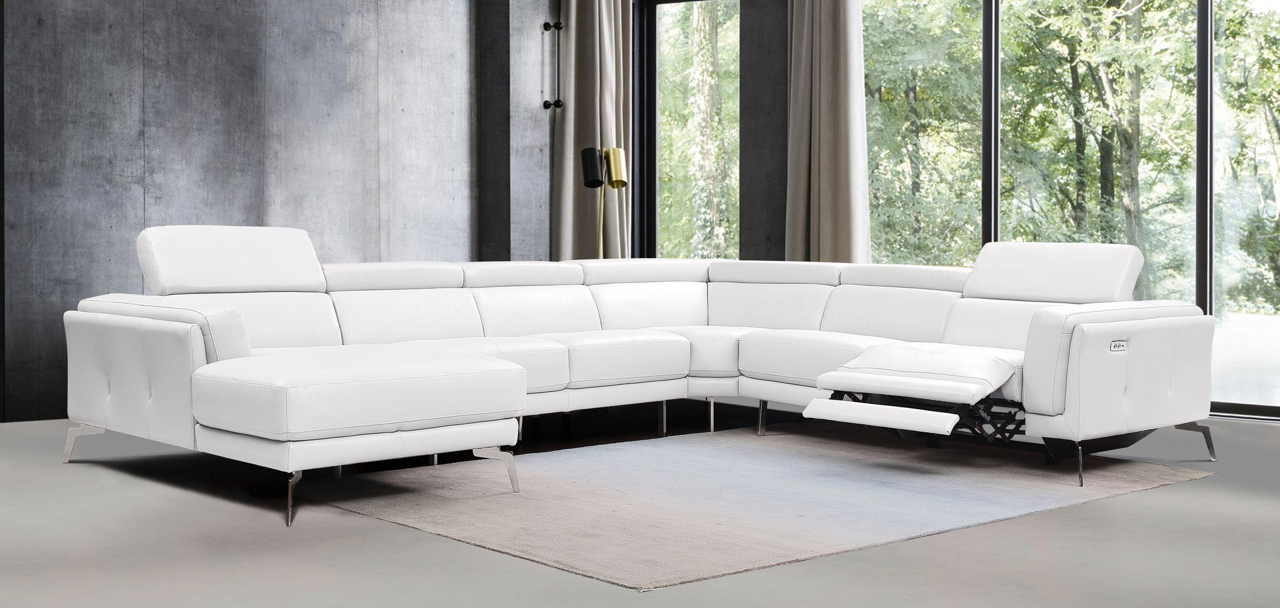 

    
White Genuine Leather U Shaped Sectional Recliner Divani Casa Gilsum VIG Modern
