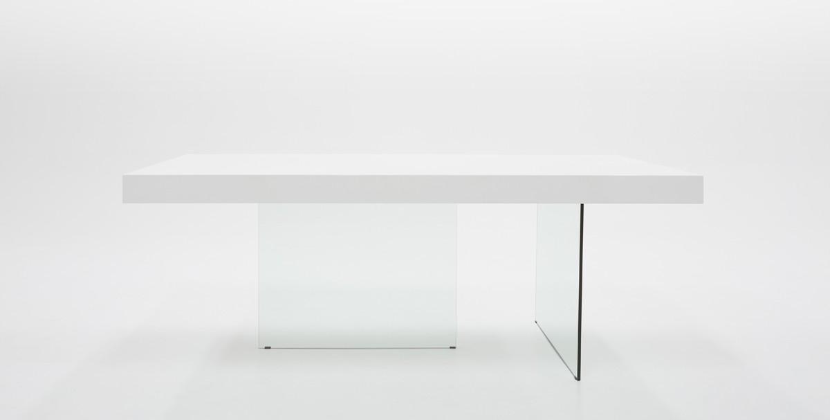 

    
Modern White & Glass Dining Table by VIG Modrest Encino
