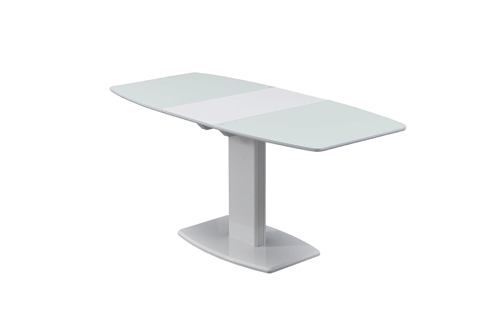 

    
White Glass Top Dining Table w/extention Modern MADE IN ITALY ESF 2396
