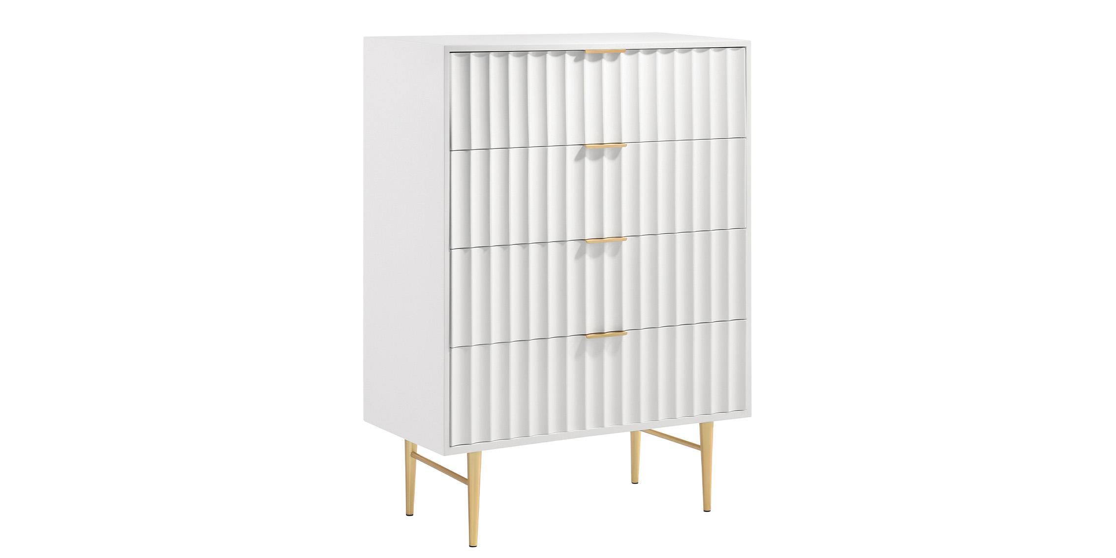 

    
White Gloss & Gold Chest MODERNIST 801White-CH Meridian Contemporary
