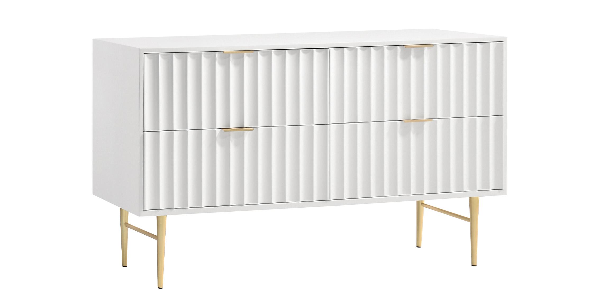 Contemporary, Modern Dresser MODERNIST 801White-D 801White-D in White, Gold 