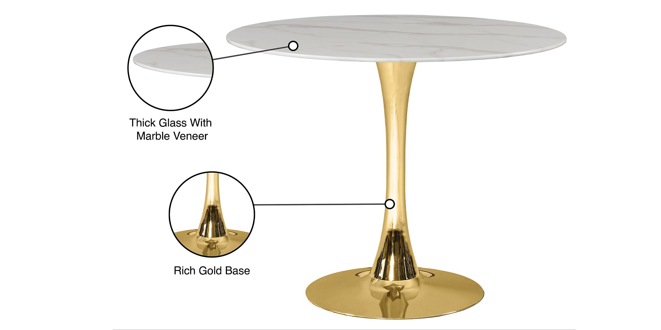 

    
Meridian Furniture TULIP 971-T Dining Table White/Gold 971-T
