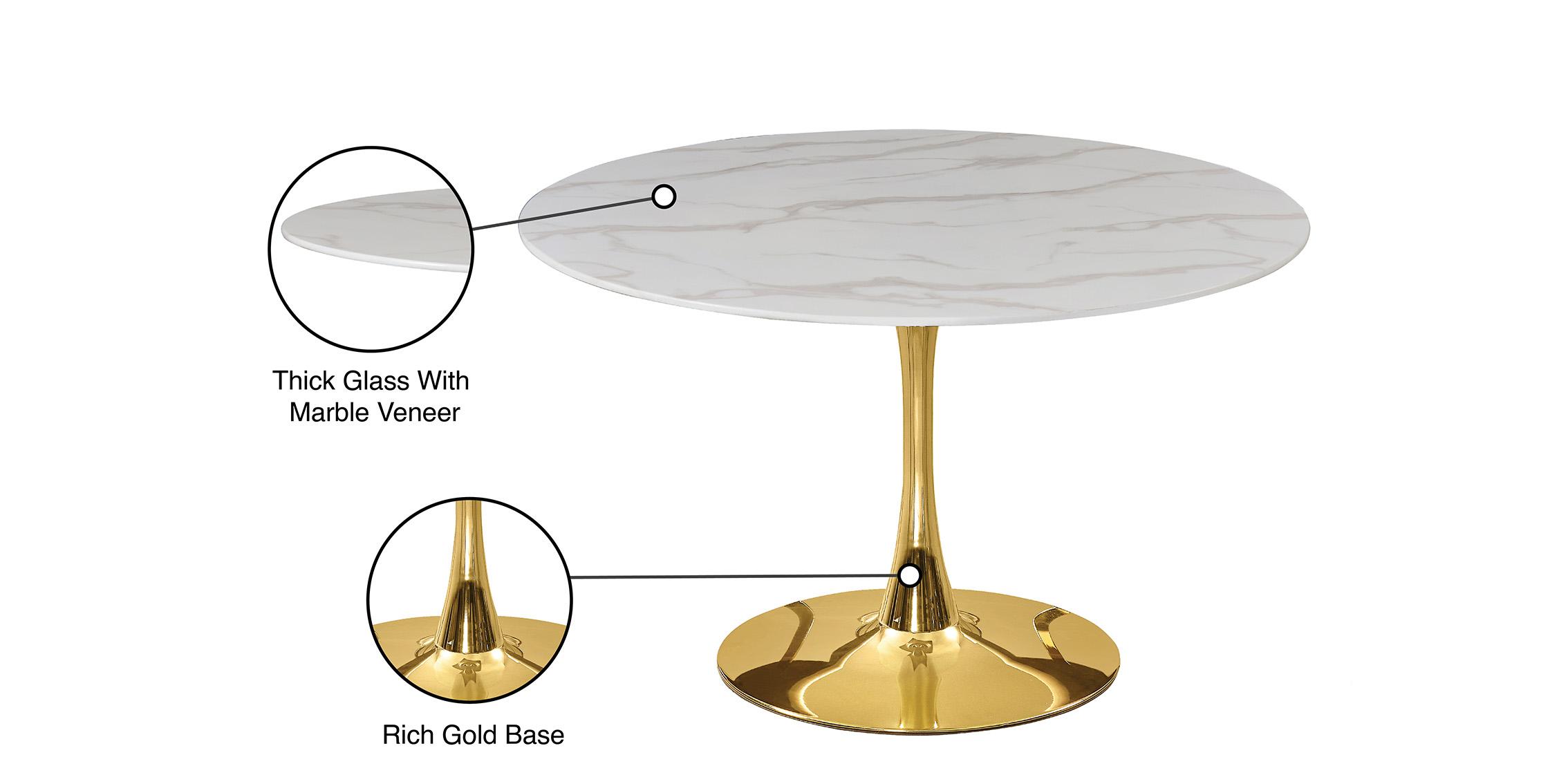 

    
Meridian Furniture TULIP 975-T Dining Table White/Gold 975-T
