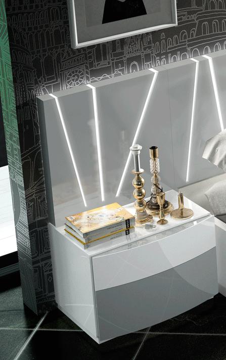 

                    
ESF Ronda DALI Platform Bedroom Set White/Gray High Gloss Lacquer Purchase 
