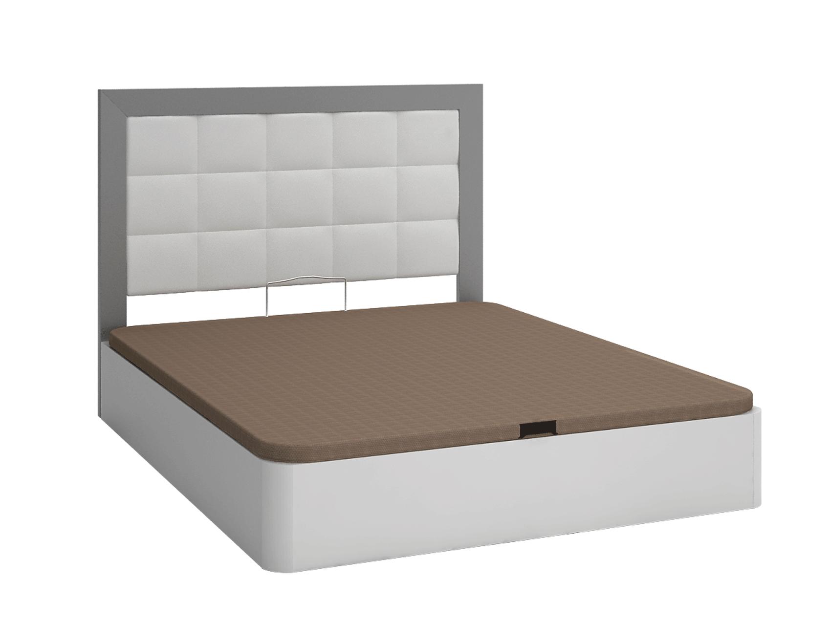 

    
MARGOQSBED-Q-Set4 White & Grey Eco Leather Margo Queen Storage Bedroom Set 4 ESF MADE IN SPAIN
