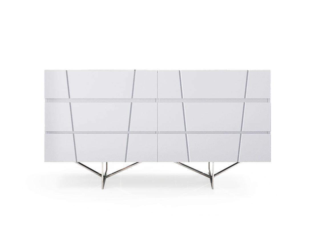 

    
White High Gloss 6 Drawers Dresser by VIG Modrest Chrysler
