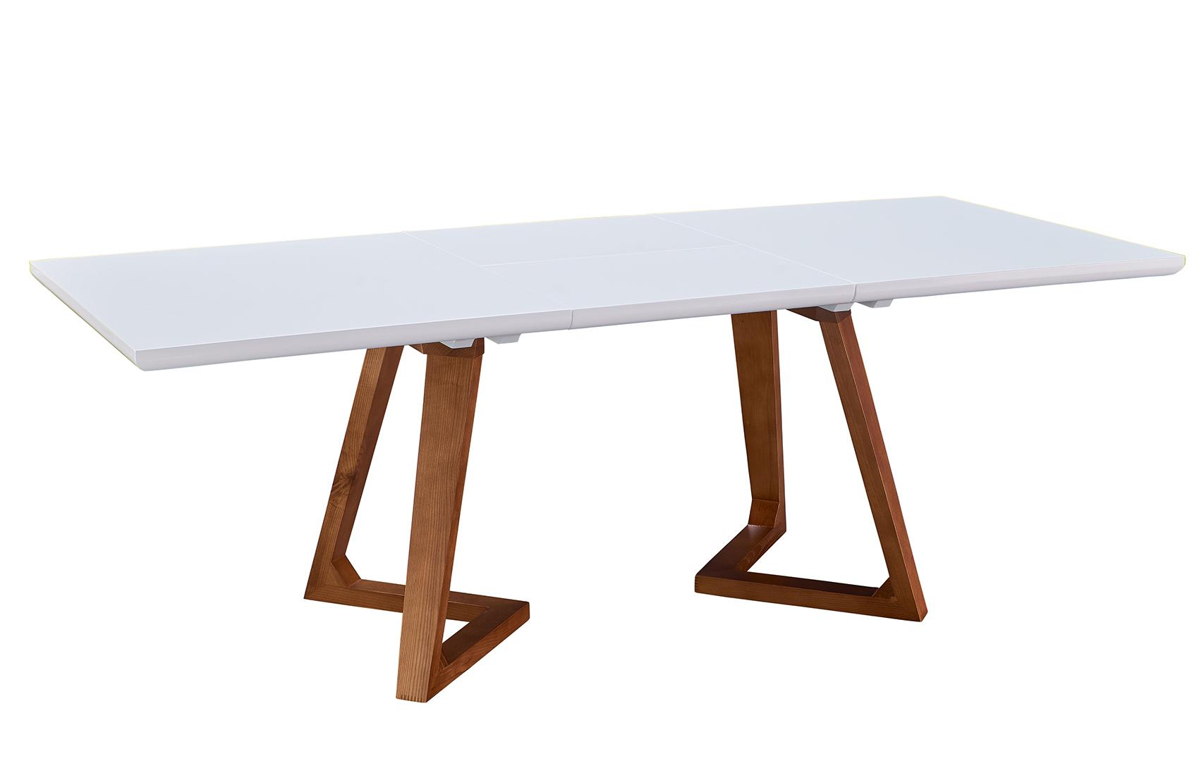 Contemporary, Modern Dining Table 1692DININGTABLE 1692DININGTABLE in Walnut, White 
