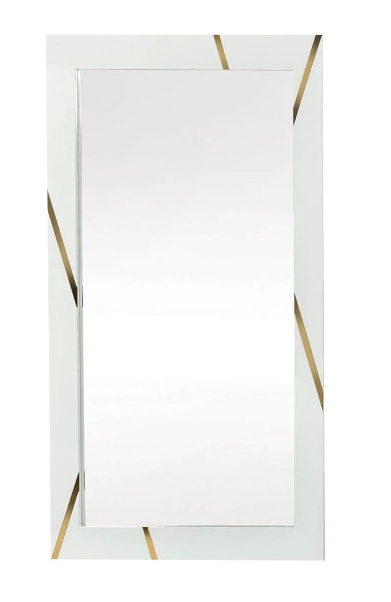 

    
 Order  White High Gloss Dresser & Mirror Set by VIG Modrest Nixa
