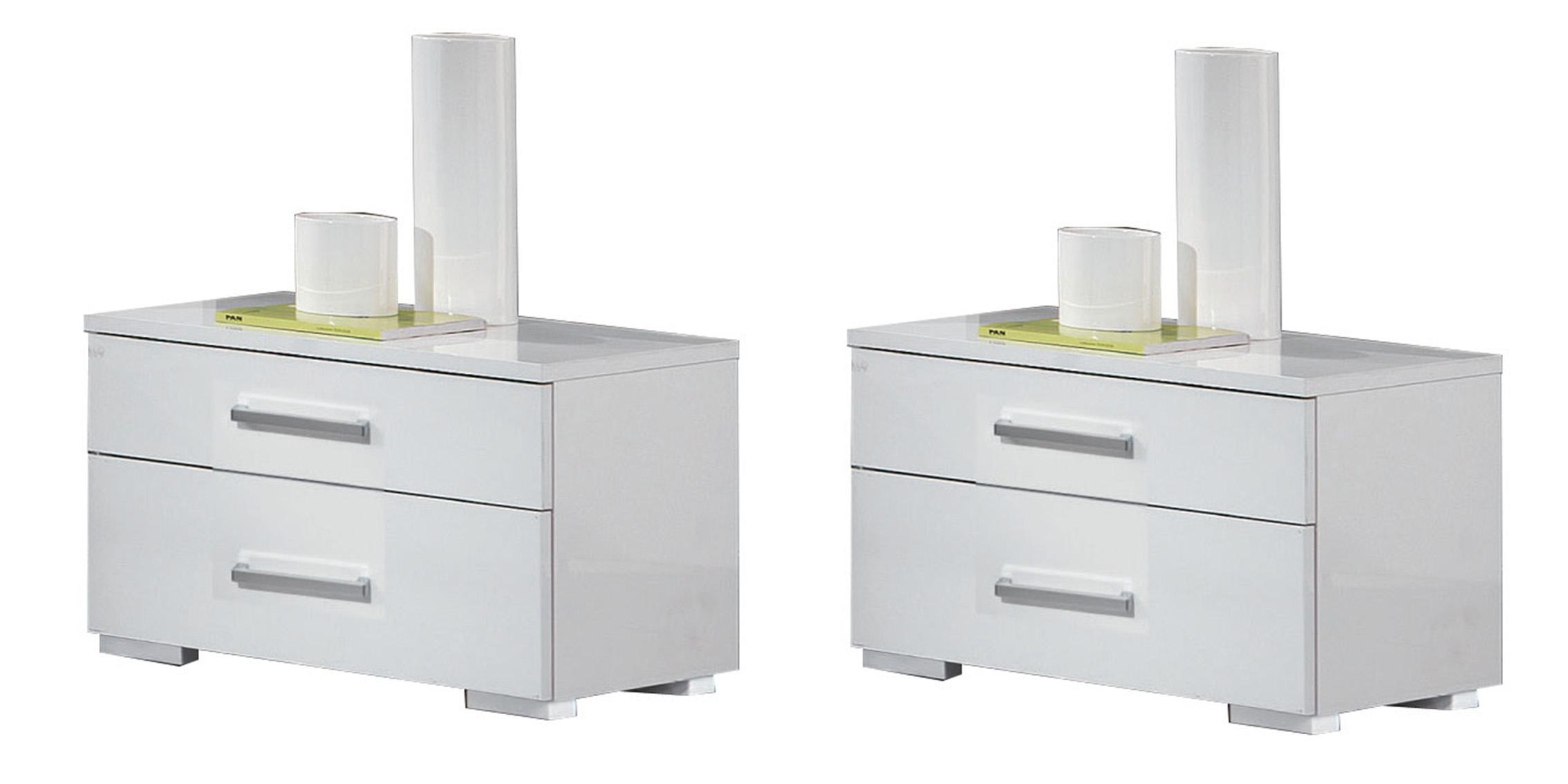 

    
White High Gloss Lacquer Nightstand Set 2Pcs MOMO ESF Modern MADE IN ITALY
