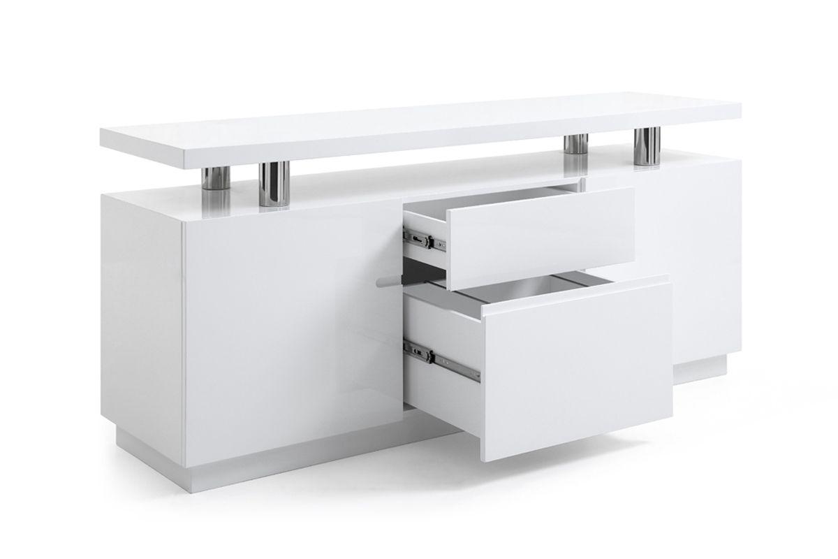 

    
White High Gloss Office Credenza Modrest Stanford VIG Modern Contemporary
