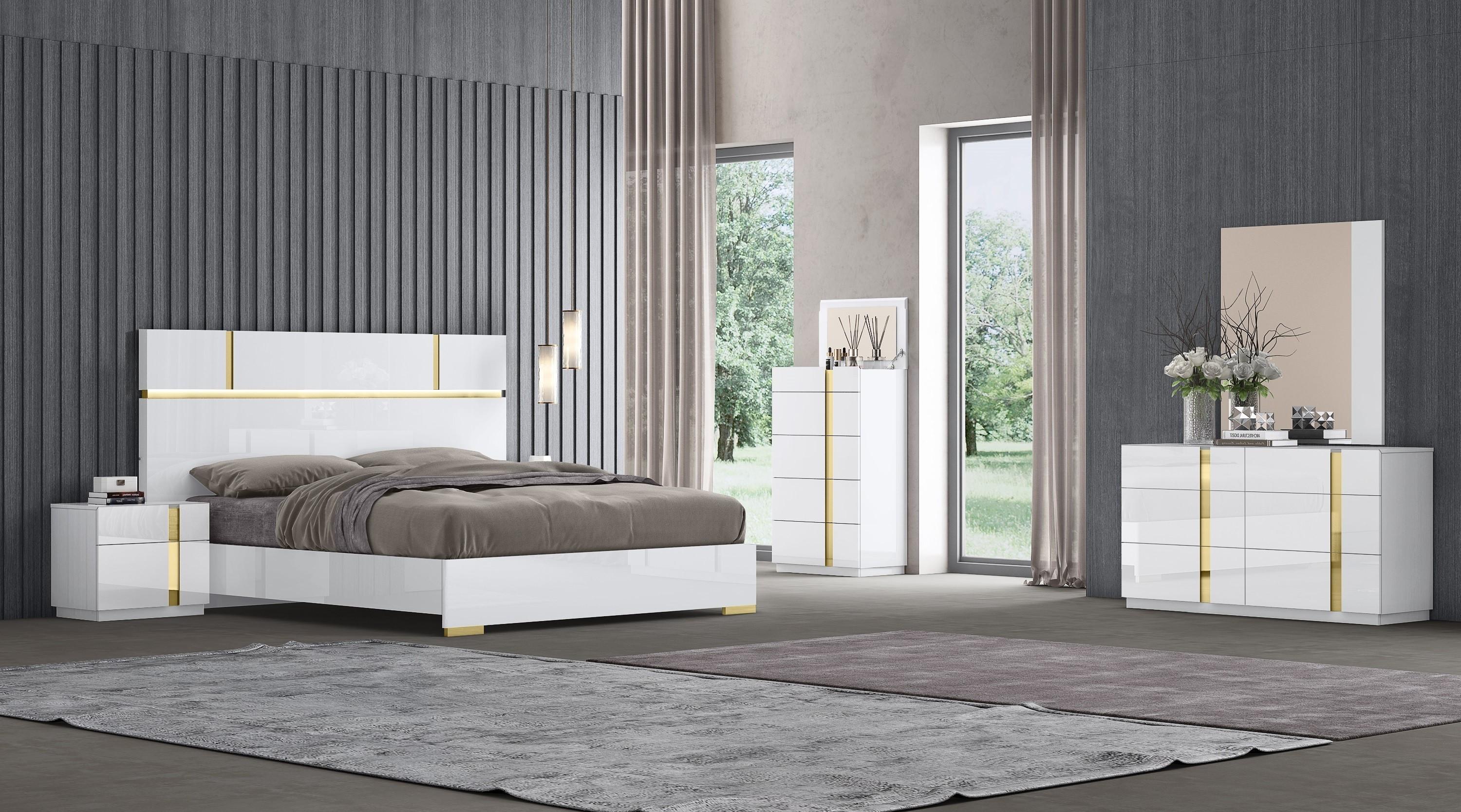 Contemporary, Modern Bedroom Set Kyoto 19974-Q-5pcs in White 