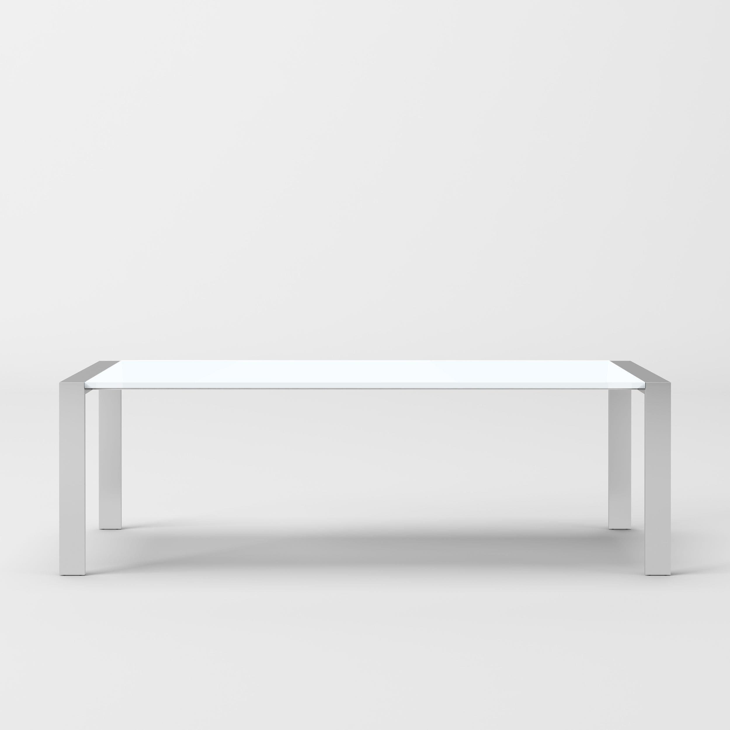 

    
Modern White & Stainless Steel Chrome Dining Table by VIG Modrest Fauna
