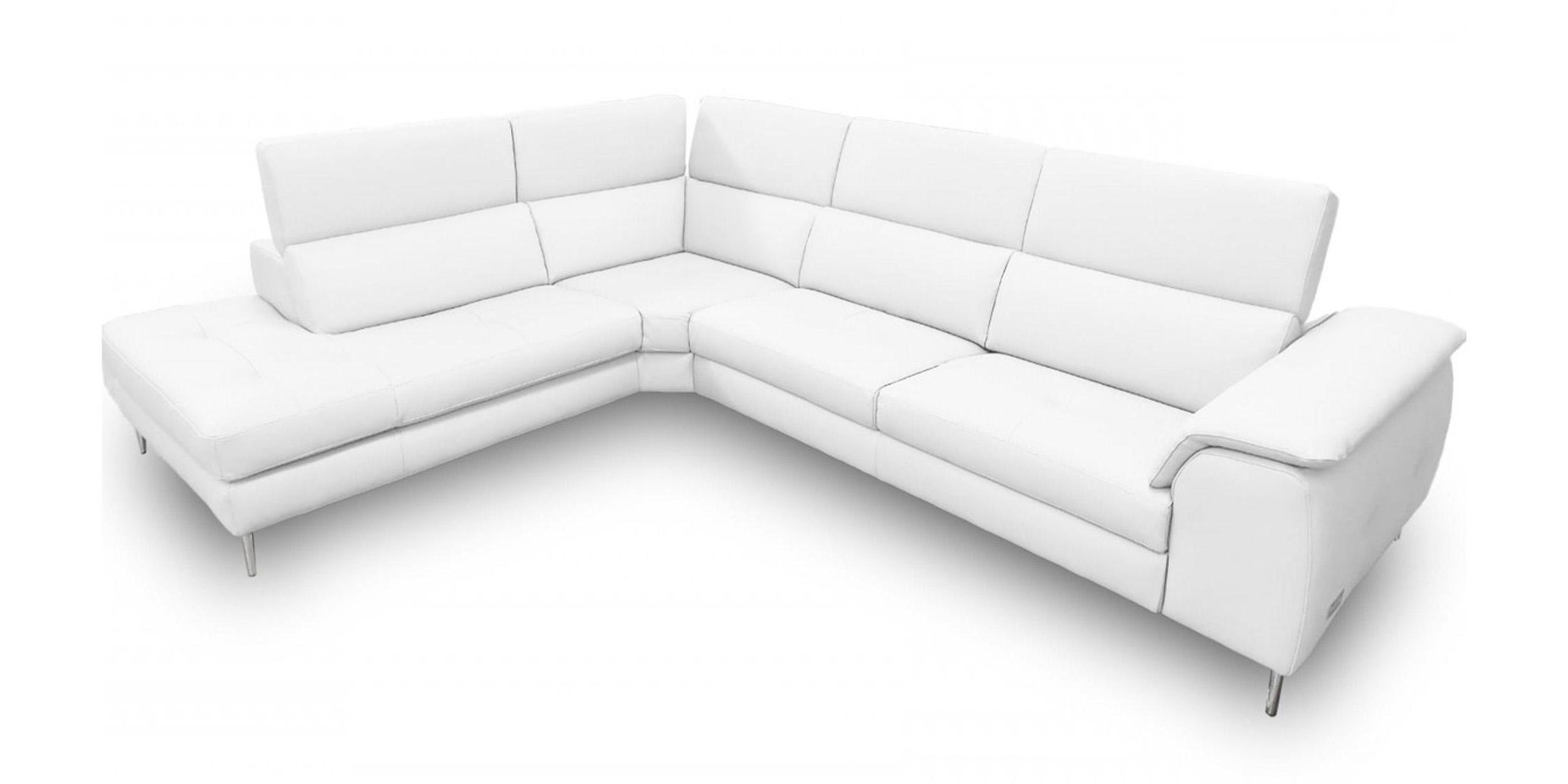 Contemporary, Modern Sectional Sofa VGCCVIOLA-KIM-WHT-LAF-SECT VGCCVIOLA-KIM-WHT-LAF-SECT in White Italian Leather