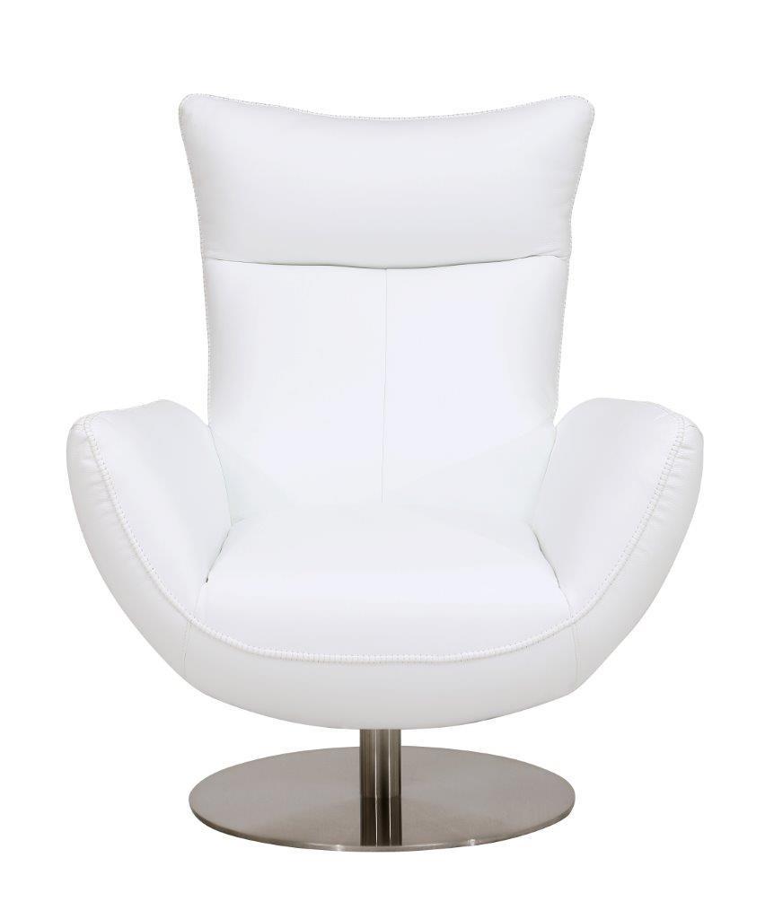 

    
WHITE Italian Top Grain Leather Swivel Lounge Chair C74-WHITE-CH Global United
