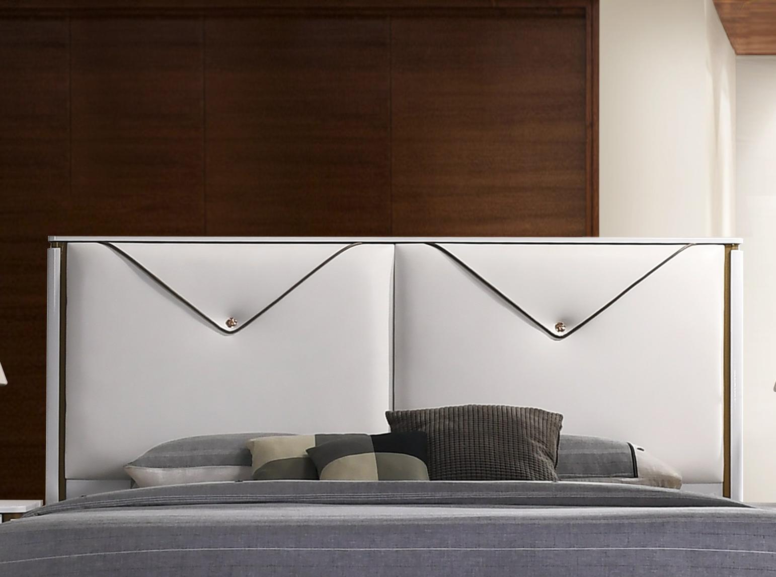 

    
J&M Furniture Lucera Platform Bedroom Set White SKU 17995-EK-Set-5
