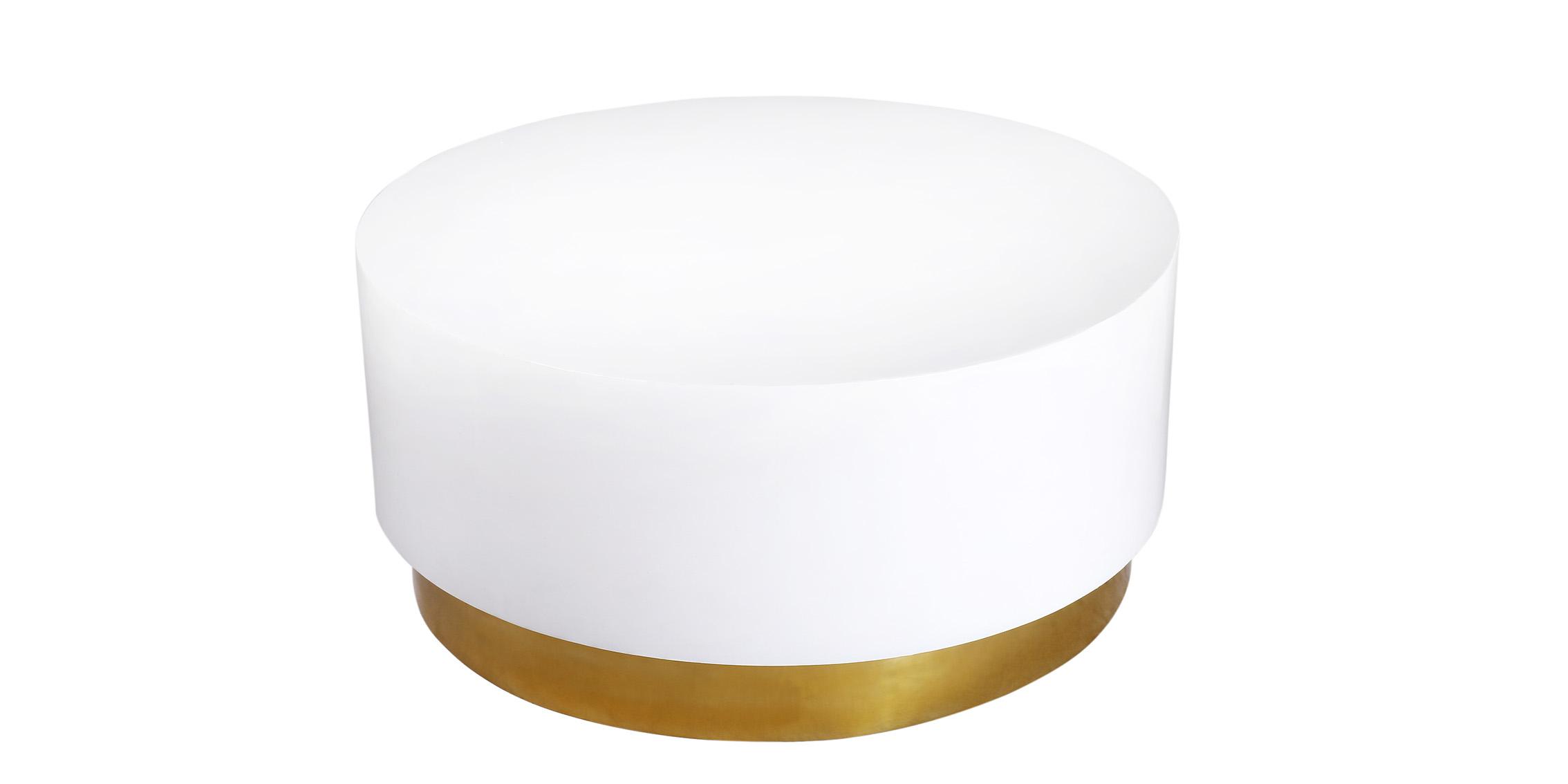 Contemporary Coffee Table DECO 215-C 215-C in White, Gold Lacquer
