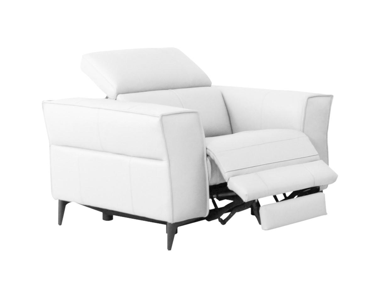 Modern Reclining Armchair Nella VGKN-E9193-WHT-CH in White Leather