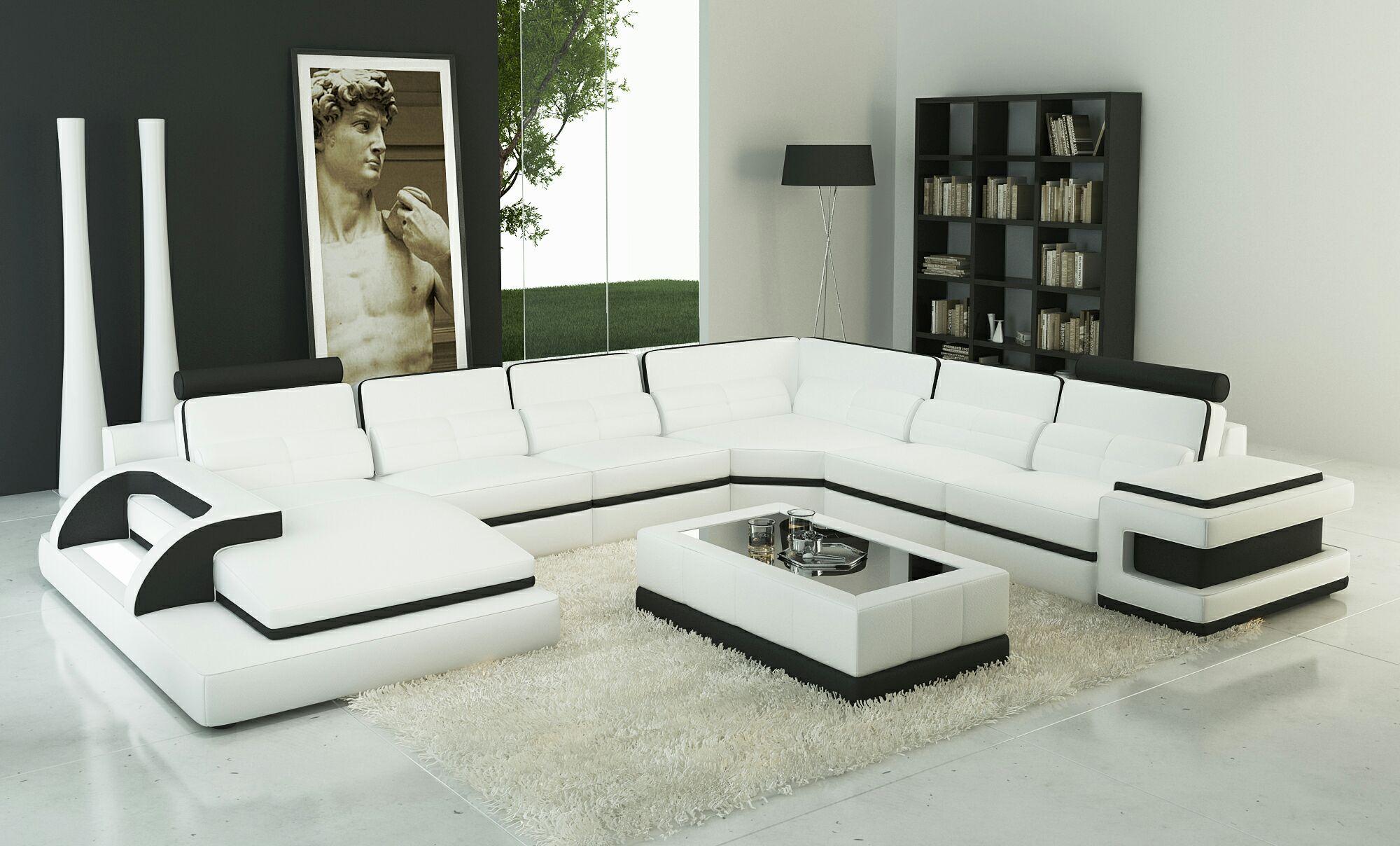 

    
WHITE Leather Gel Sectional Global United U1588-SEC Ultra Contemporary Modern
