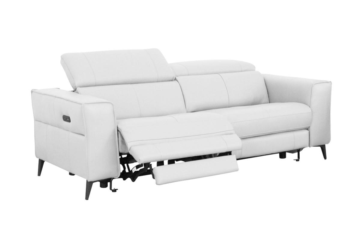 Modern Loveseat Nella VGKN-E9193-WHT-L in White Leather