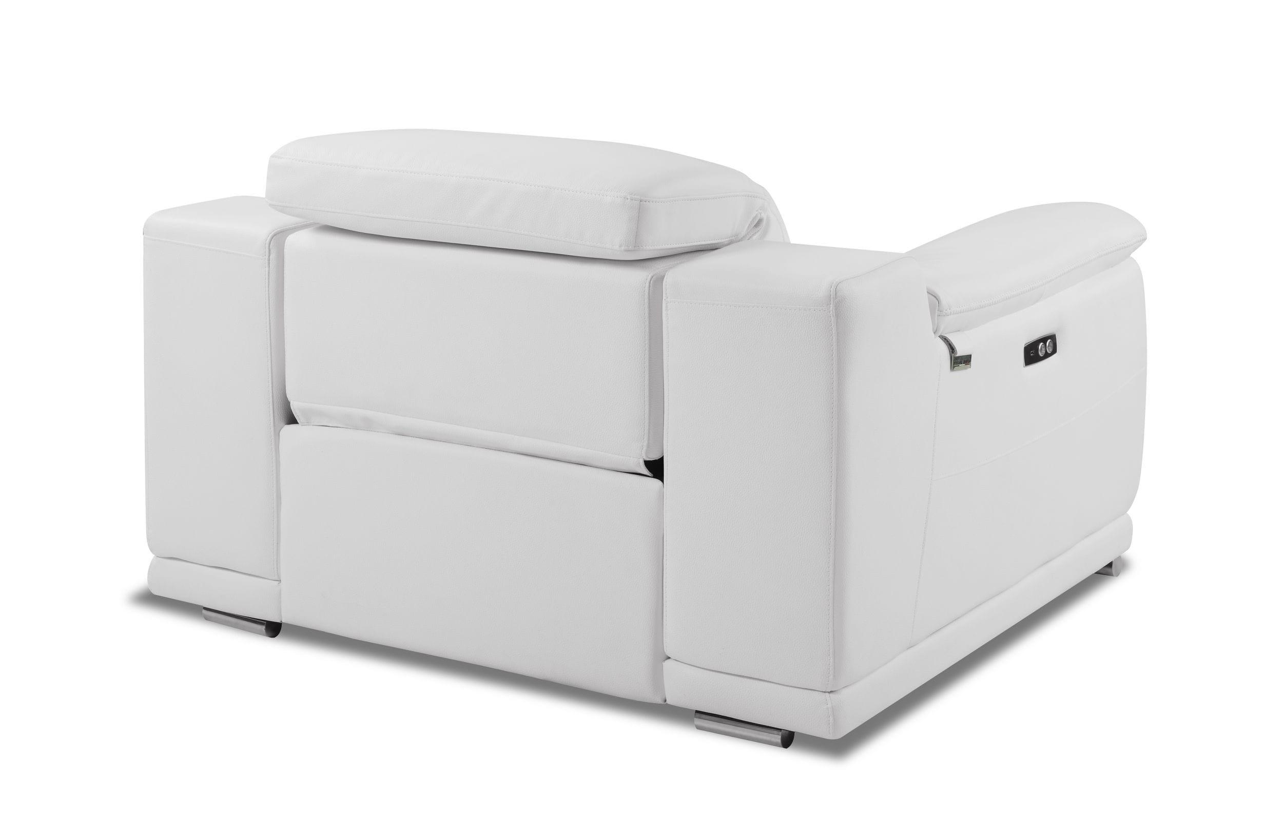 

                    
Buy White Leather Power Reclining Sofa Set 3 Pcs Modern 9762 Global United
