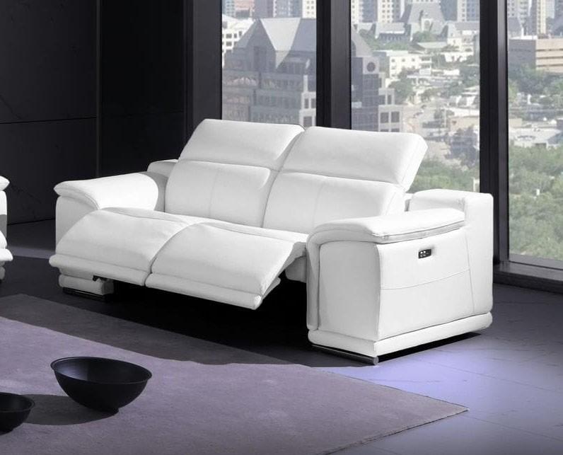 

    
 Order  White Leather Power Reclining Sofa Set 3 Pcs Modern 9762 Global United
