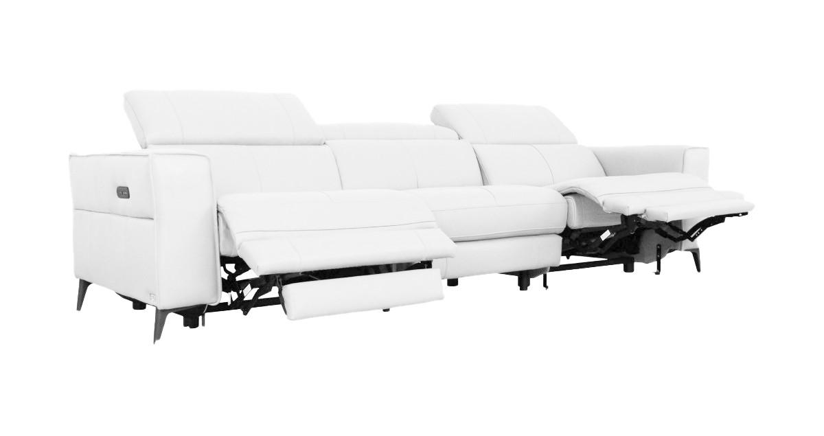Modern Sofa Nella VGKN-E9193-WHT in White Leather