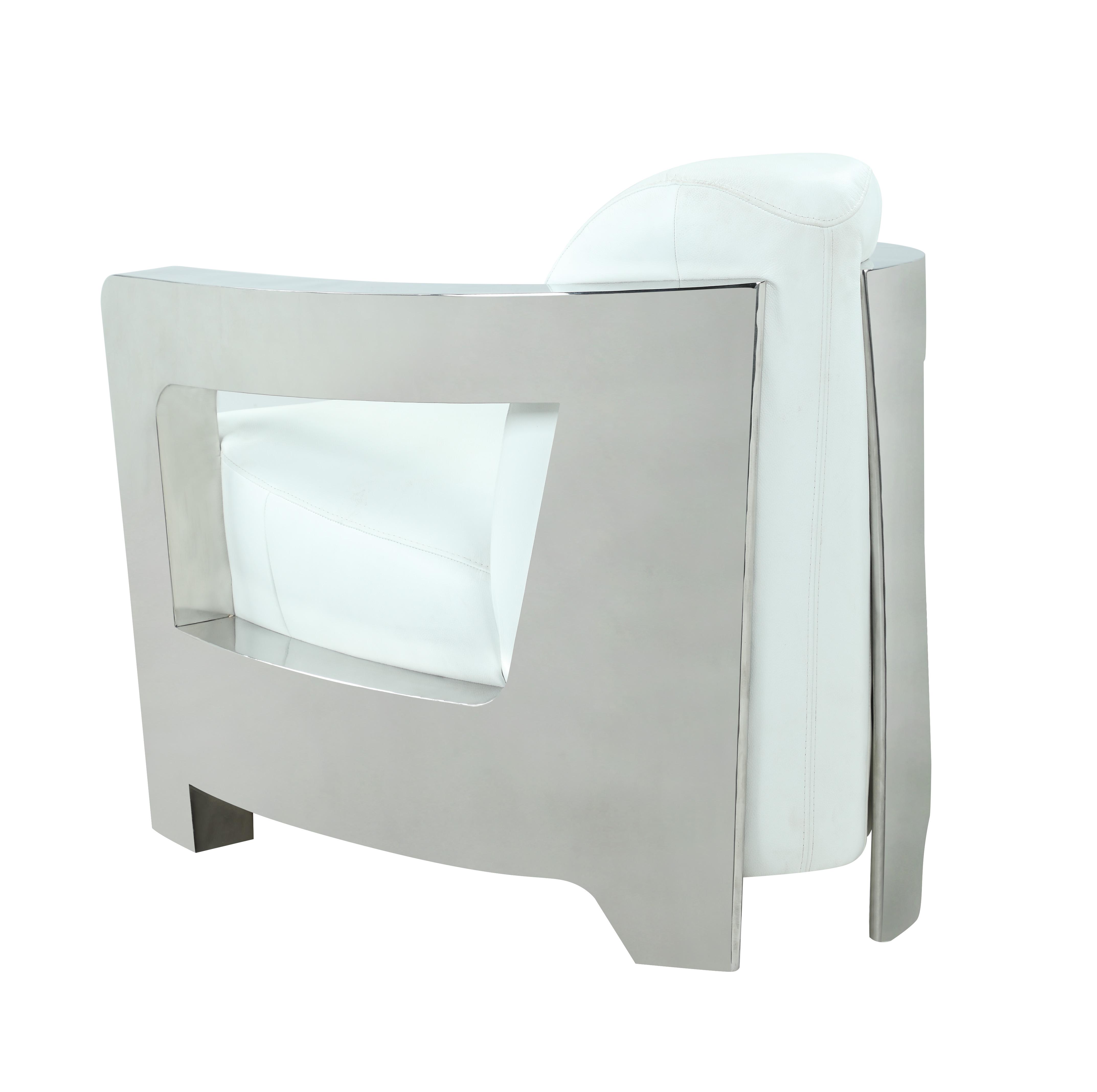 

                    
Chintaly Imports 2099-ACC Accent Chair White Leather Purchase 
