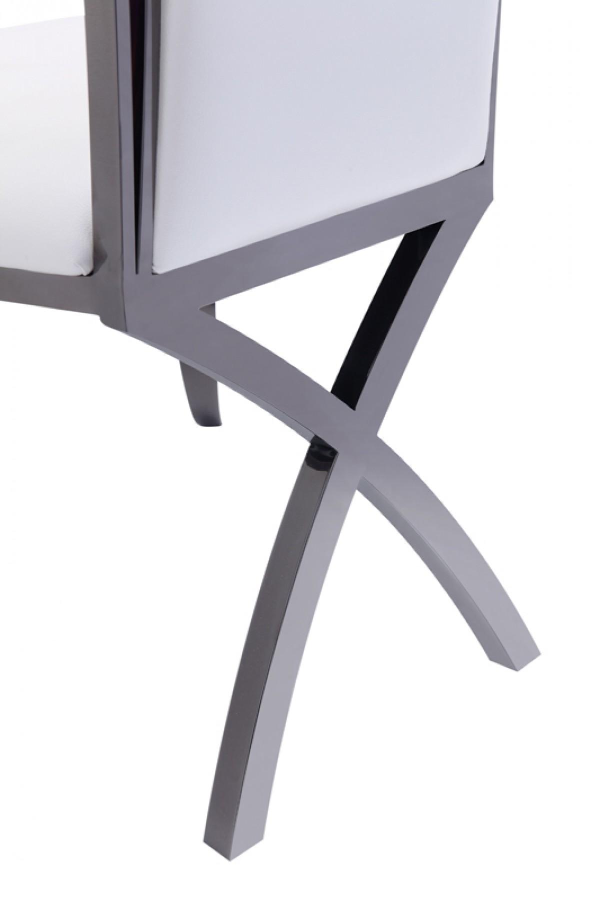 

                    
Buy White Leatherette Black Stainless Steel Dining Chair Set 2 VIG Modrest Bonnie
