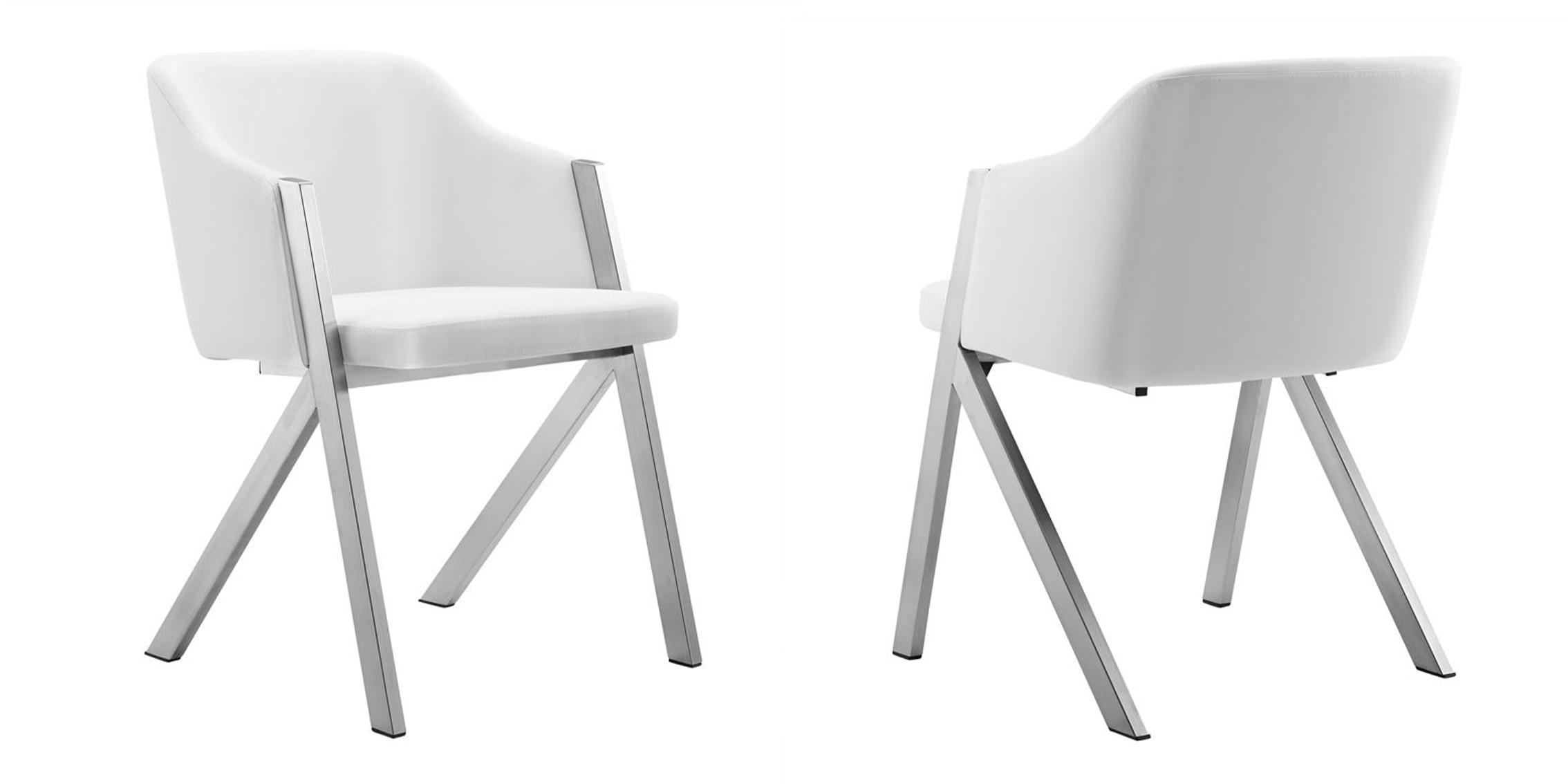 Contemporary, Modern Dining Chair Set VGEWF3202BF-WHT VGEWF3202BF-WHT in White Leatherette