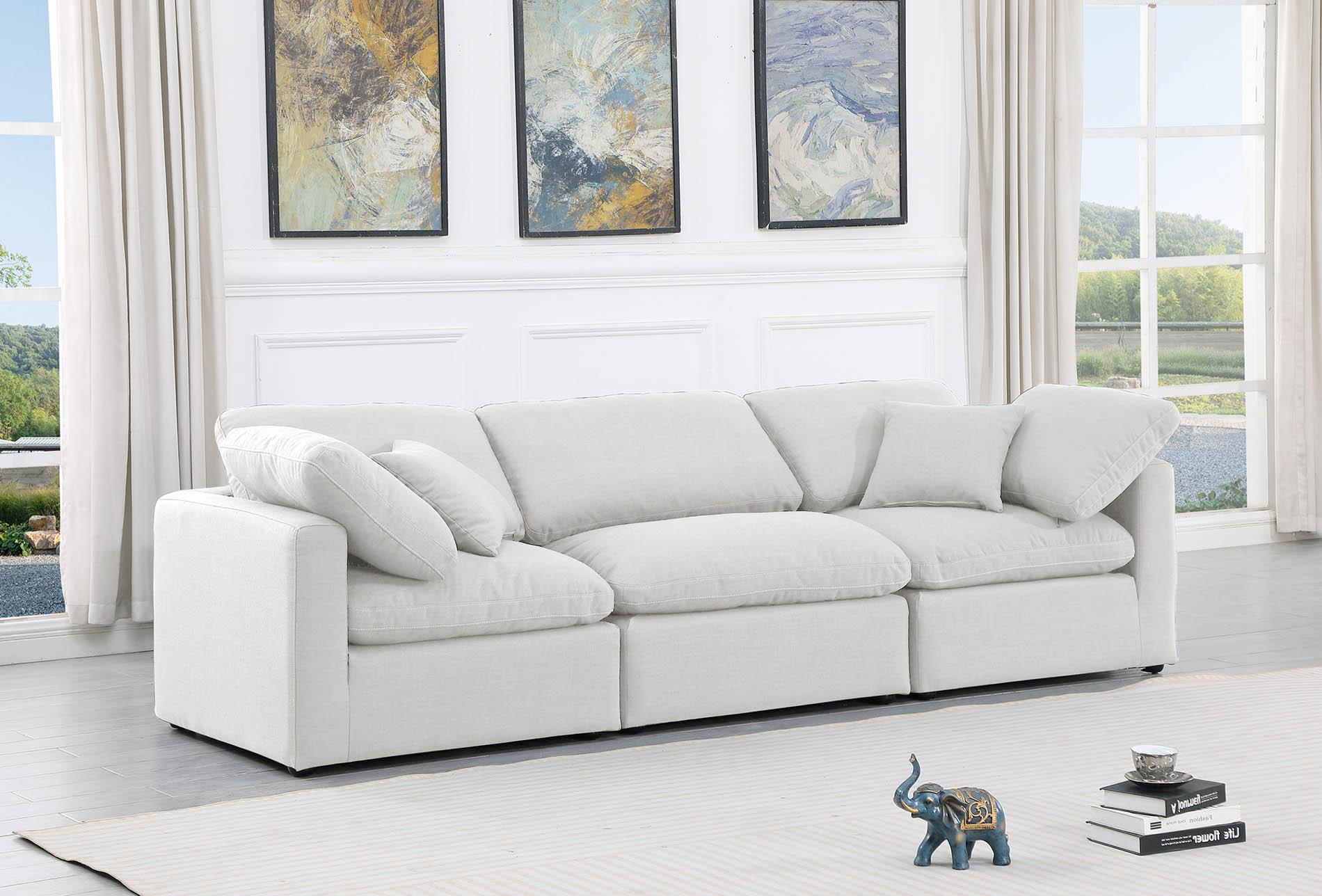 

    
White Linen Fabric Modular Sofa INDULGE 141White-S105 Meridian Contemporary
