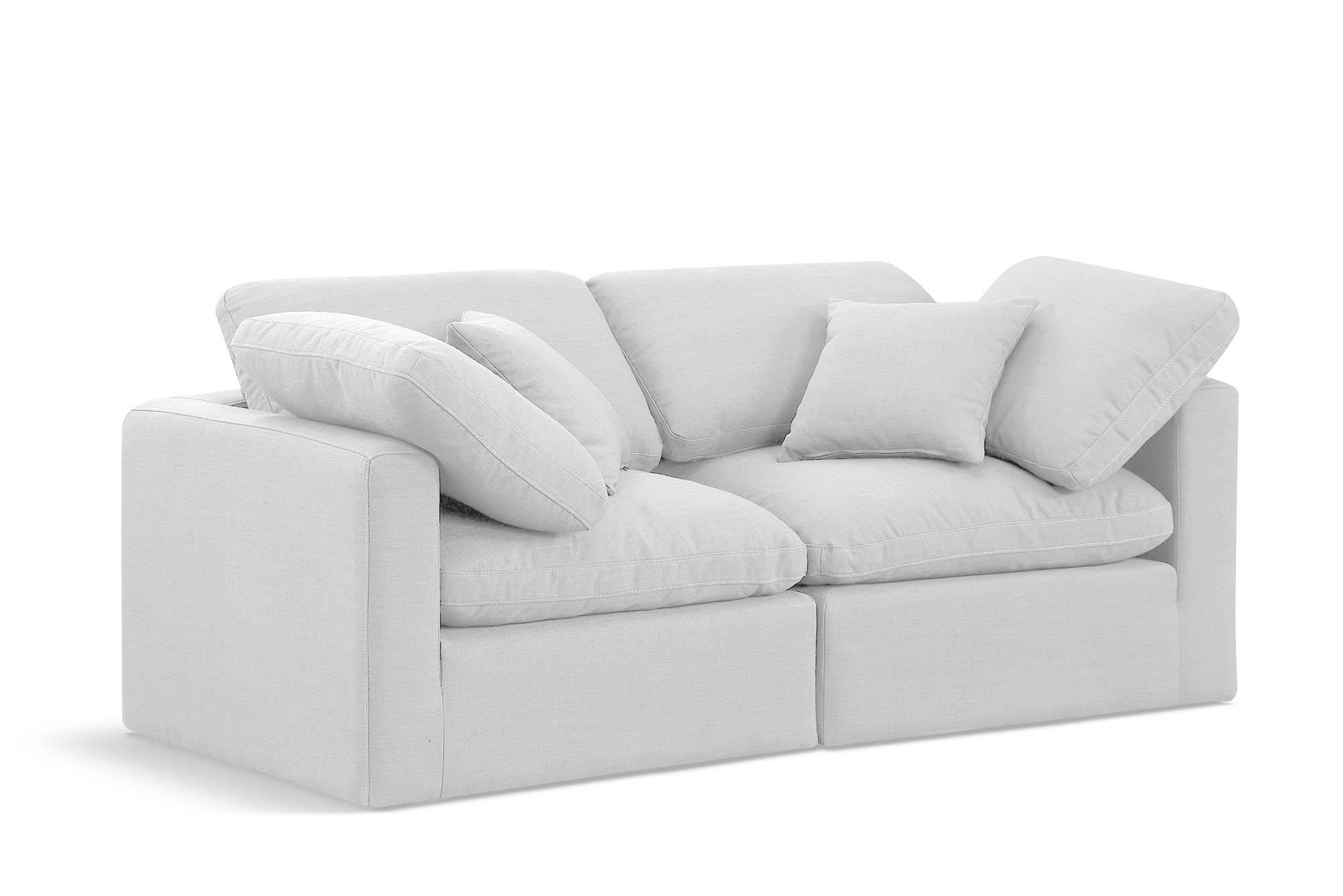 

    
White Linen Fabric Modular Sofa INDULGE 141White-S70 Meridian Contemporary
