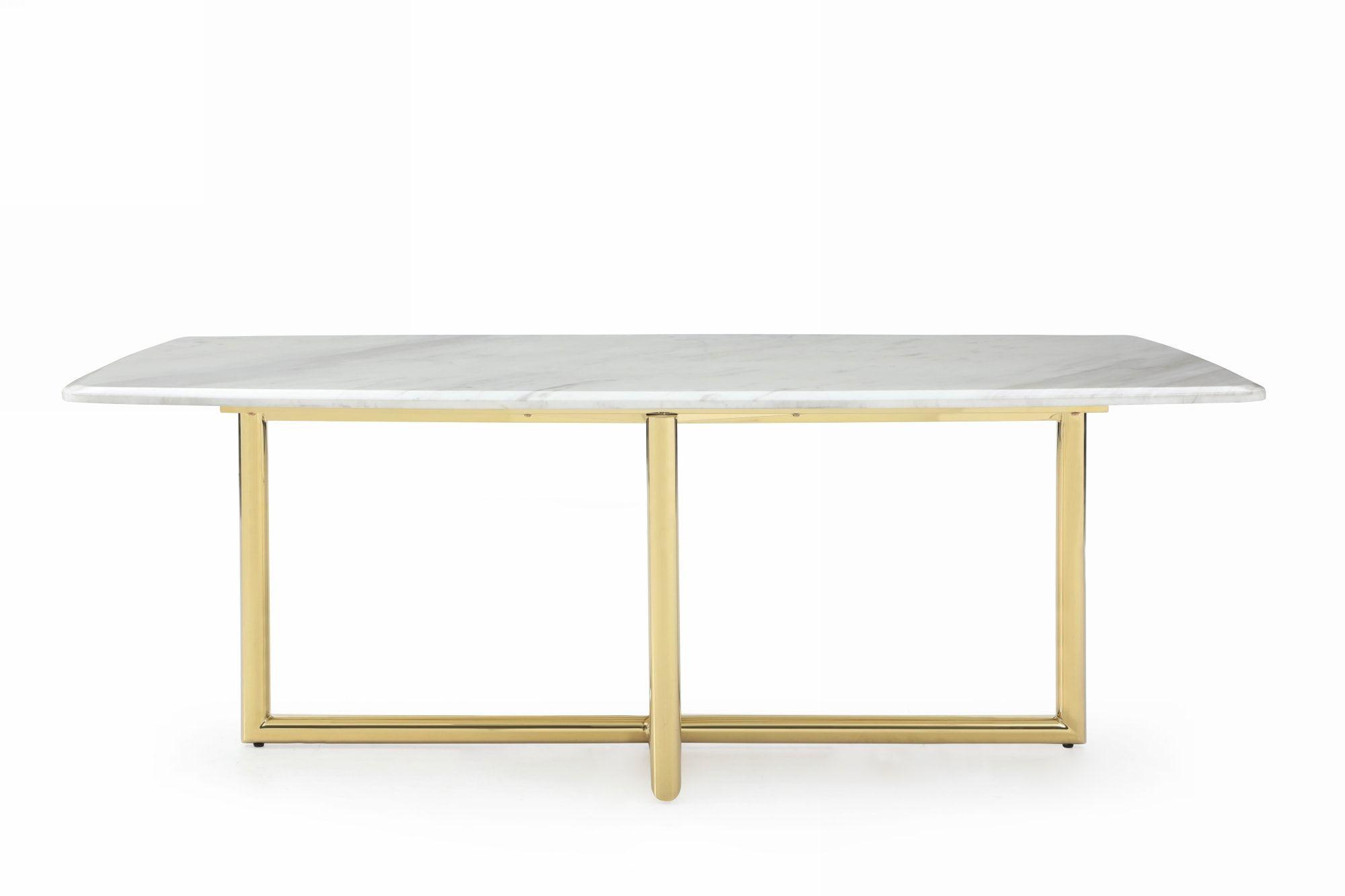 

    
VIG Furniture Empress Dining Table White/Gold VGVCT1908
